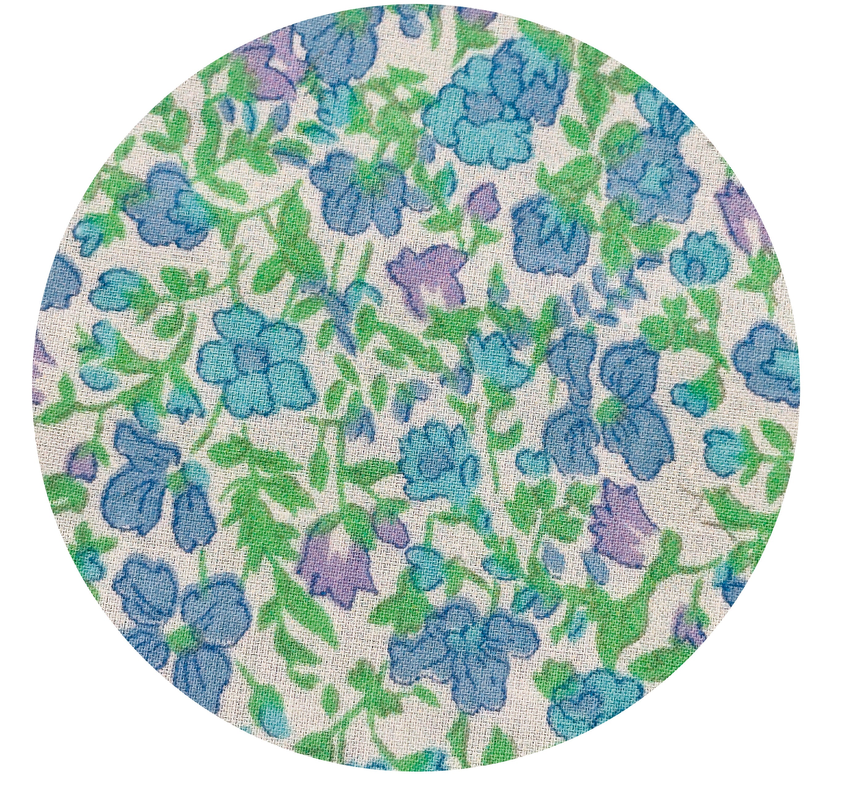 500cms HUGE Lot of Blue Floral Fabric