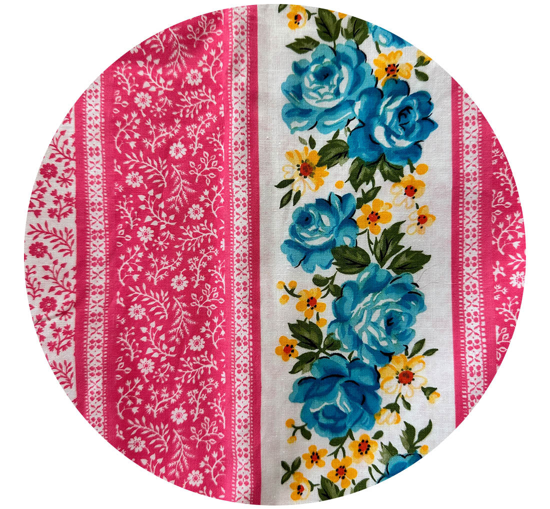 190cms Vintage PINKS Florals Cotton
