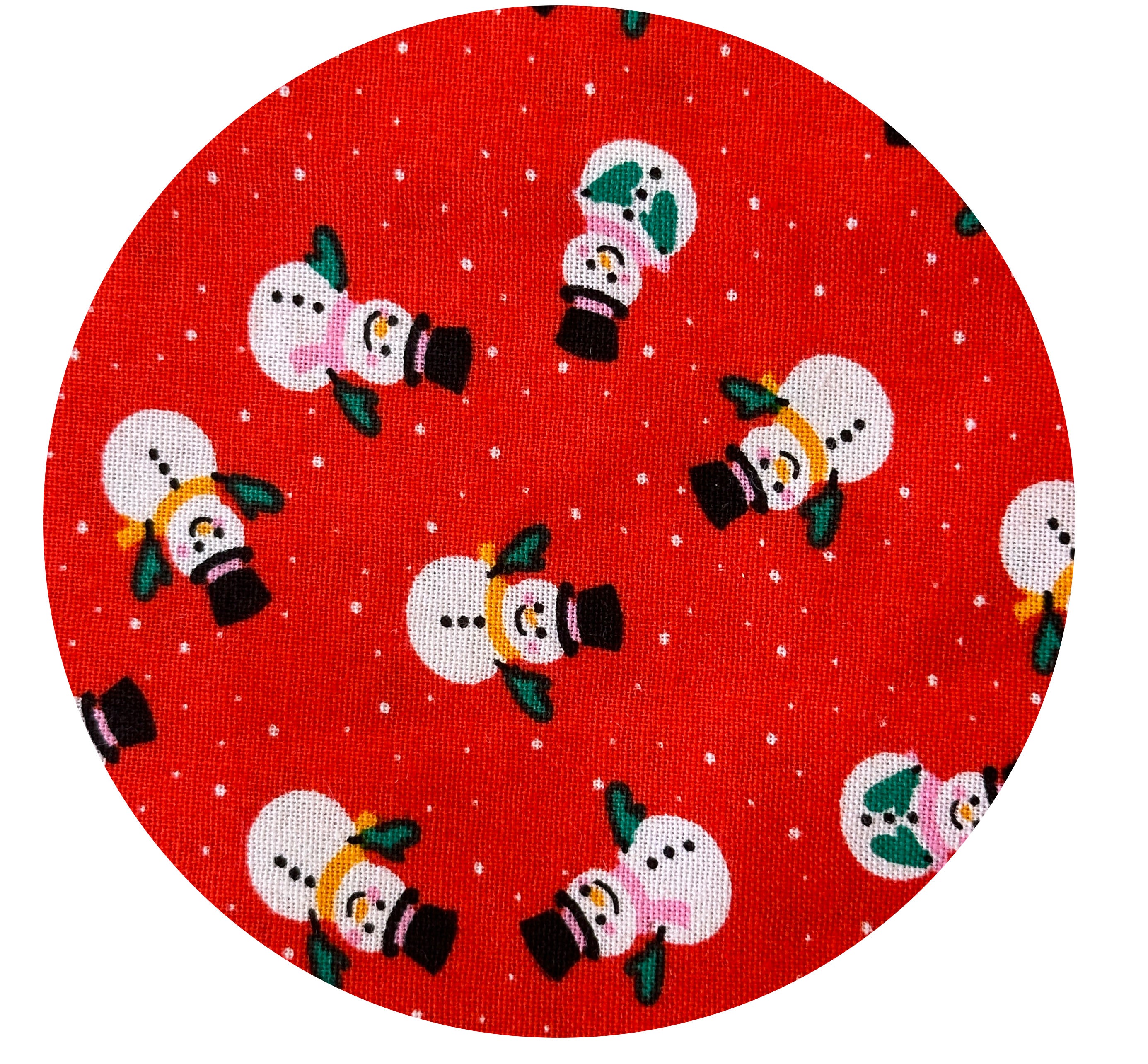 220cms Medium Weight Xmas Cotton Fabric Snowman