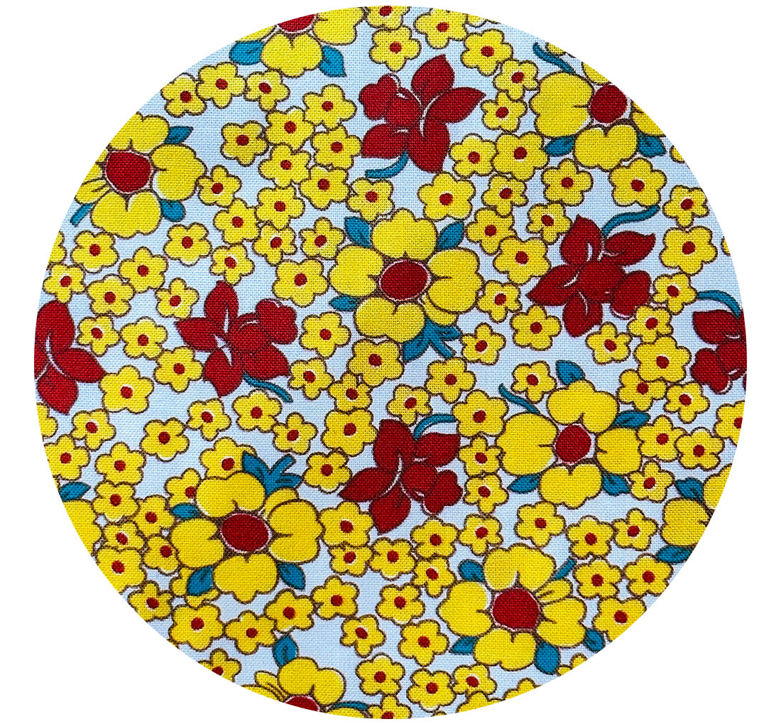 110cms QUILTING All Cotton Pretty Bright Yellow Fabric Feed Sack
