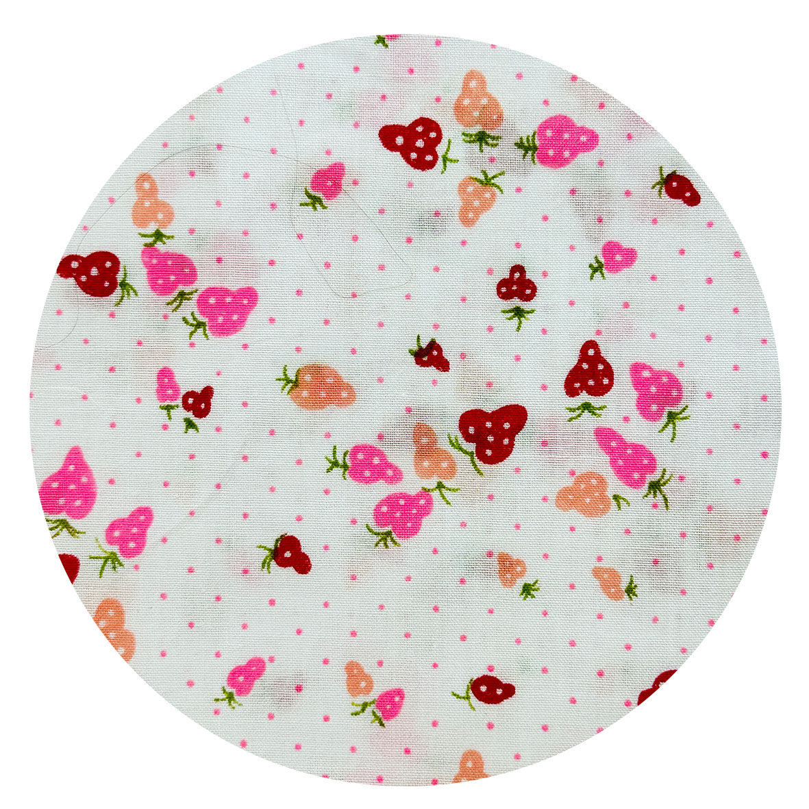 200cms Modern Pink Strawberry Fabric Cute
