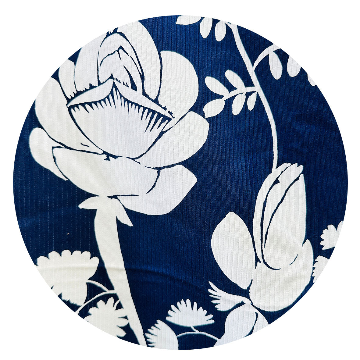 160cms Wonderful Blue Bold Floral Fabric