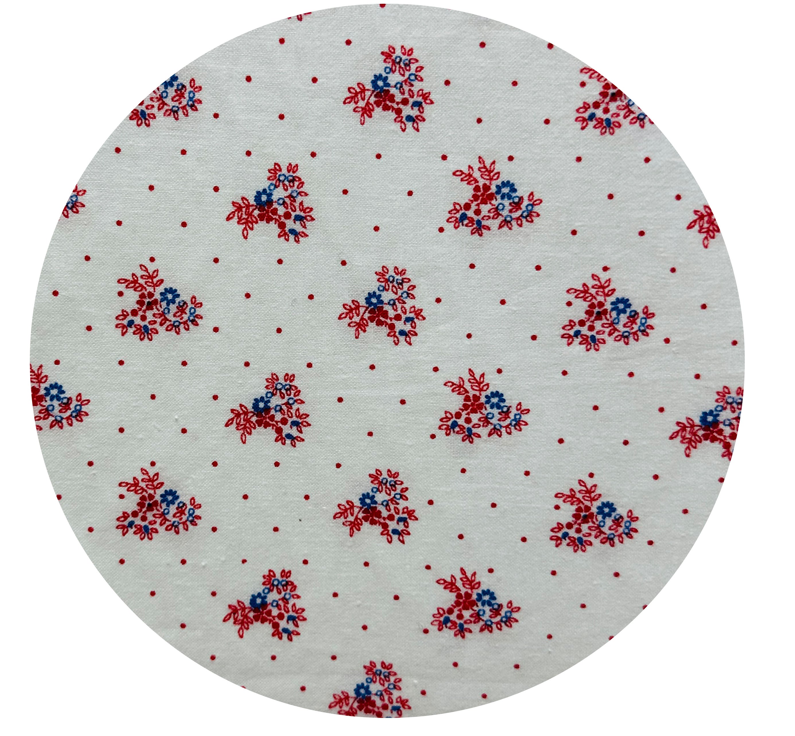 200cms Pretty Vintage Cotton Fabric White