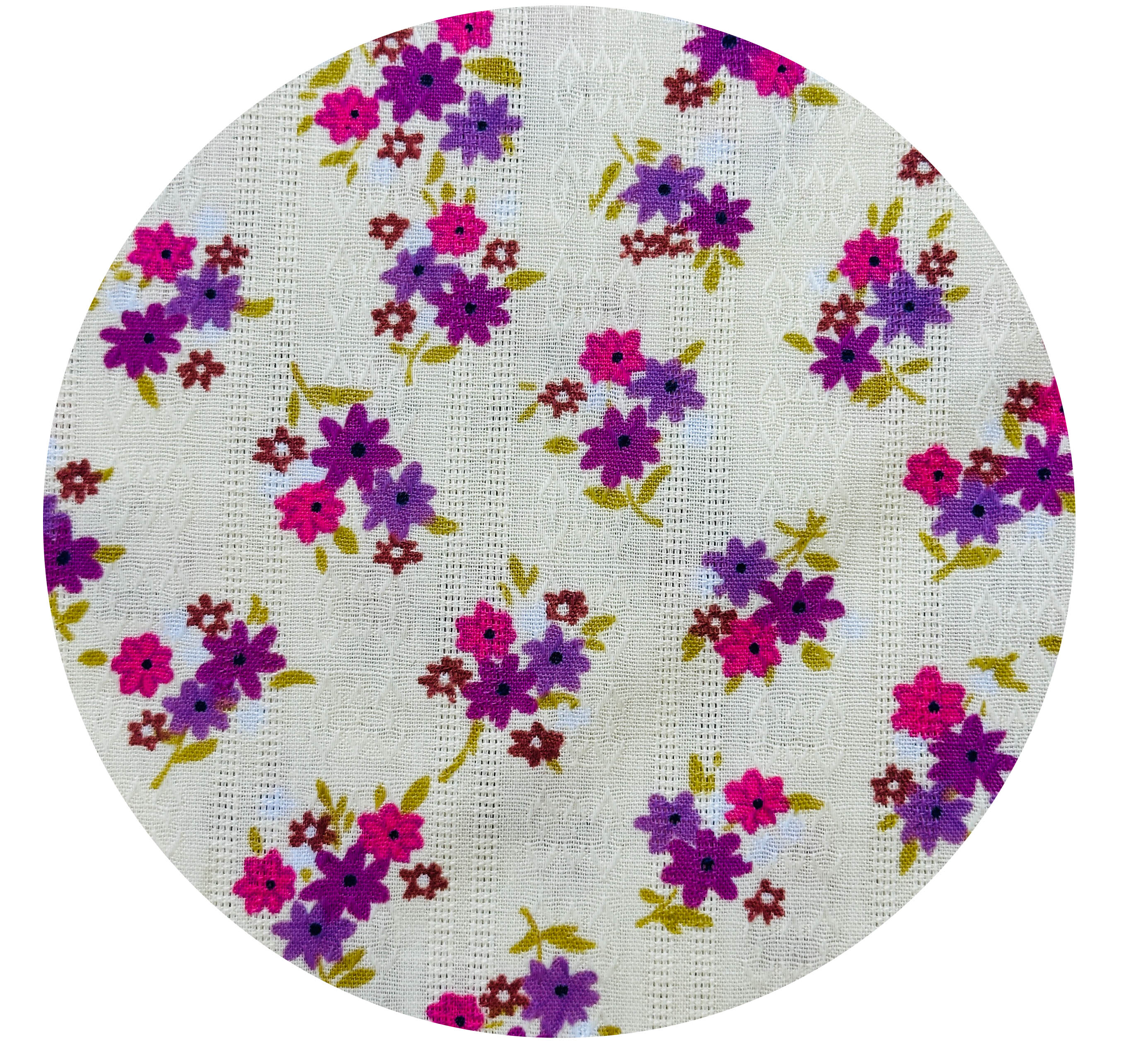 210cms SWEET Vintage Floral Fabric Textured Cotton