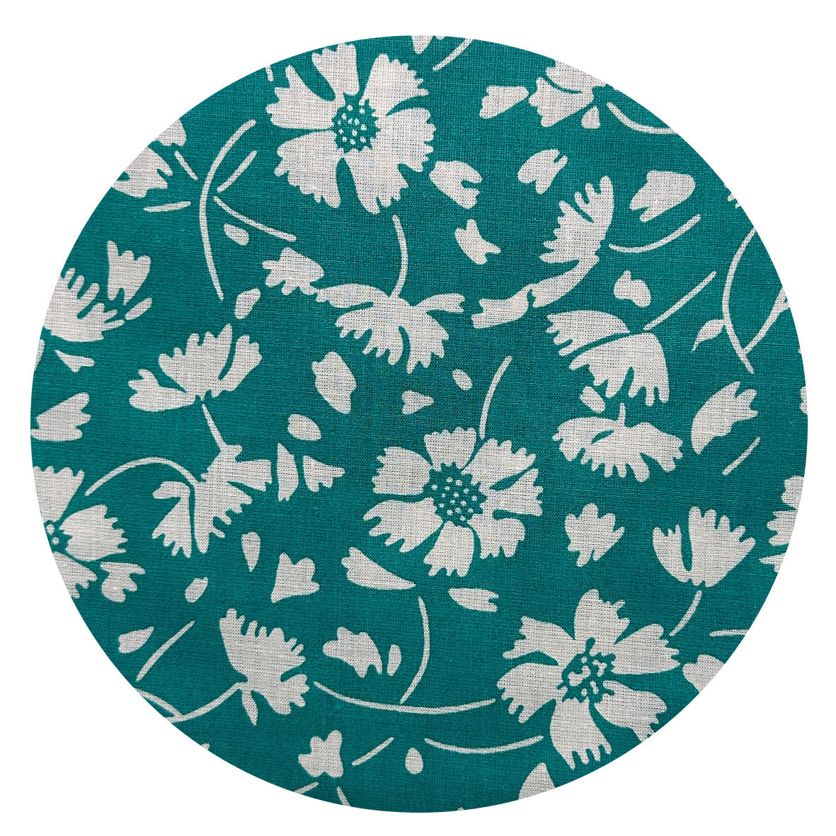 200cms Pretty Greens Floral Fabric