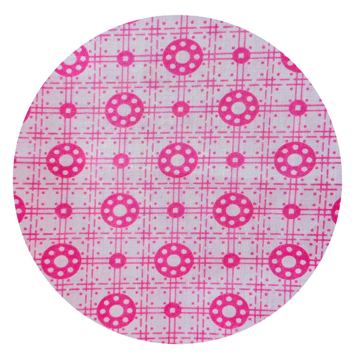 400cms Adorable Pink & White Cotton Fabric Light Weight