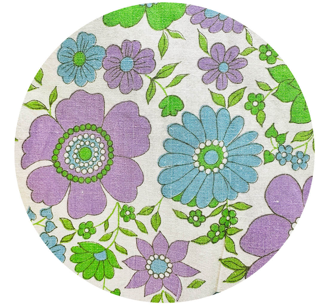 230cms 70's Flower Power Cotton Sheet LOVELY