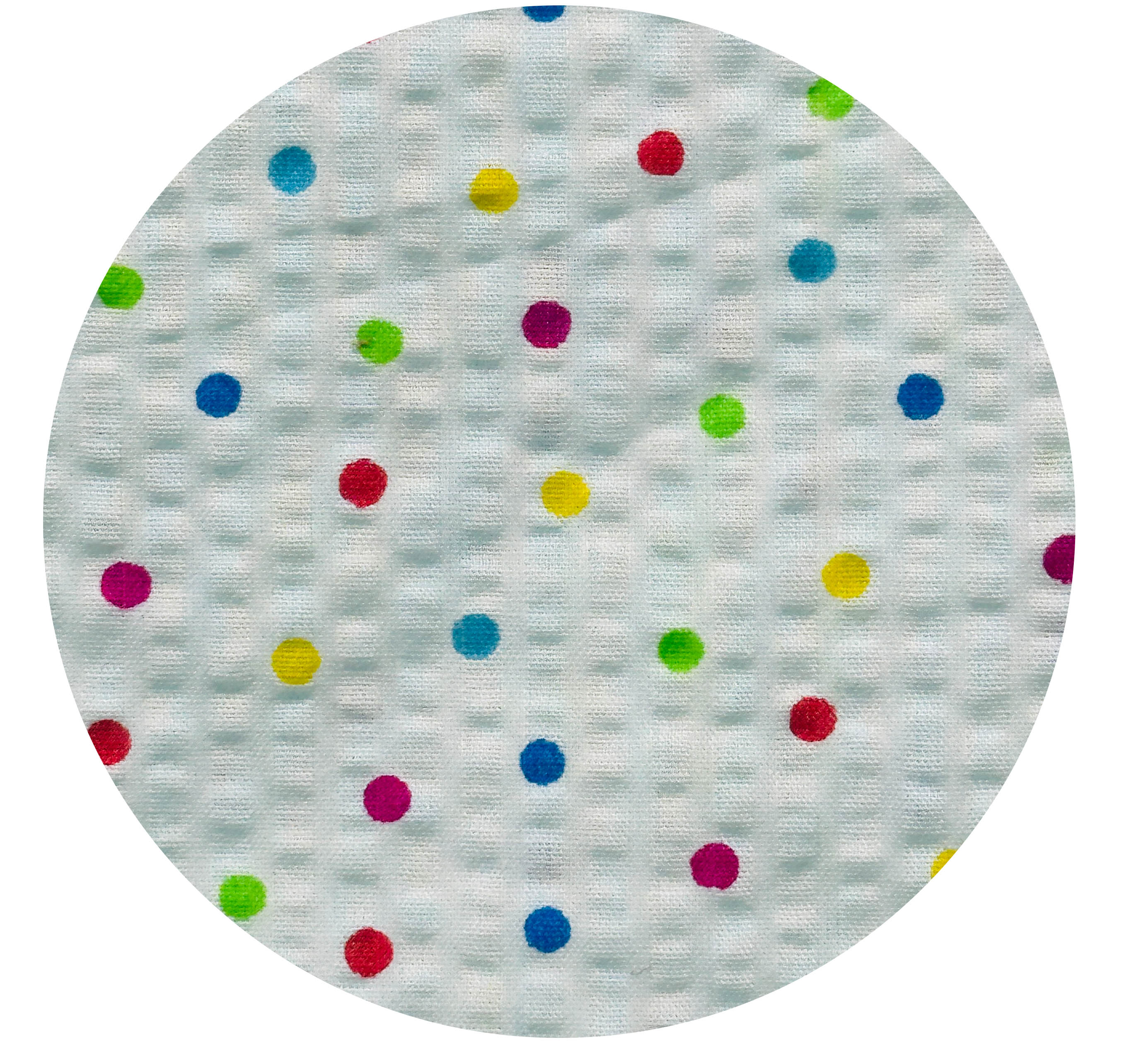 240cms Cute Blue Polka Dot Cotton Fabric