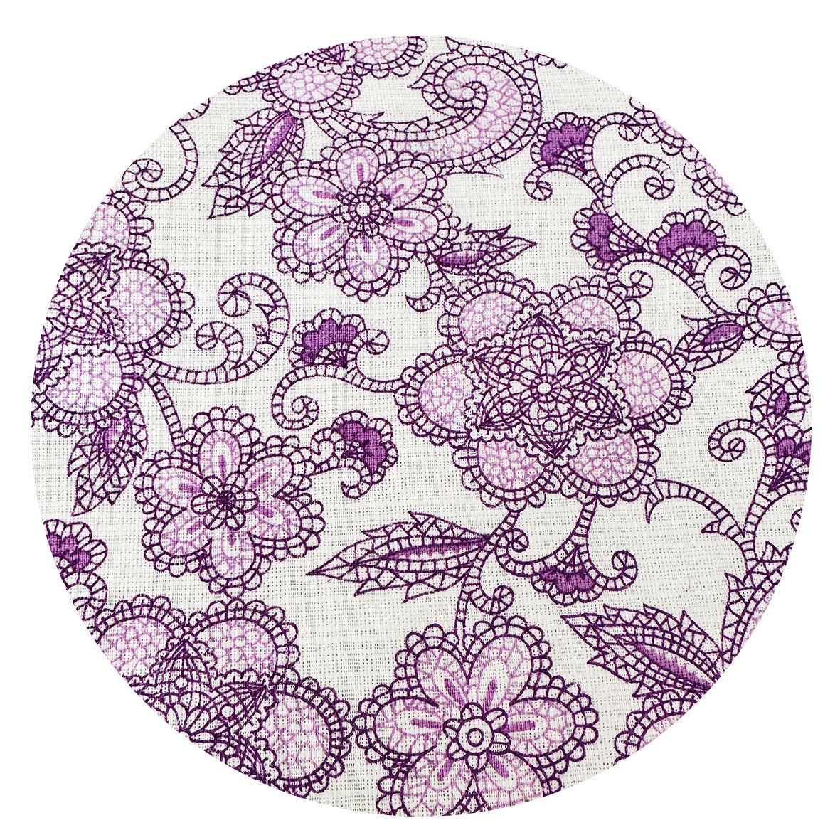 520cms Fun Purple & White Fabric