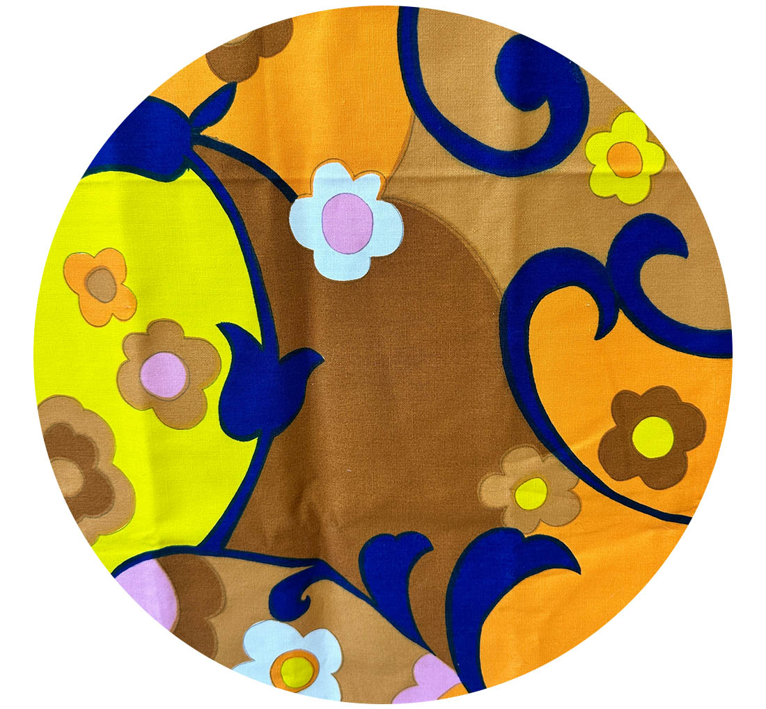 80cms MODERN Fabric Panel Retro Vibe Remnant