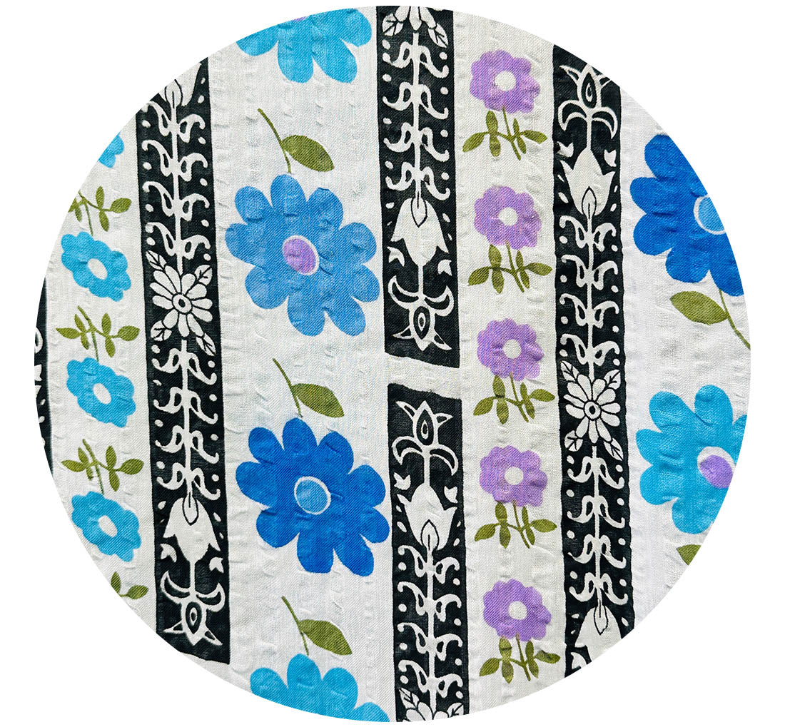 300cms VINTAGE Floral Fabric FLOWER POWER