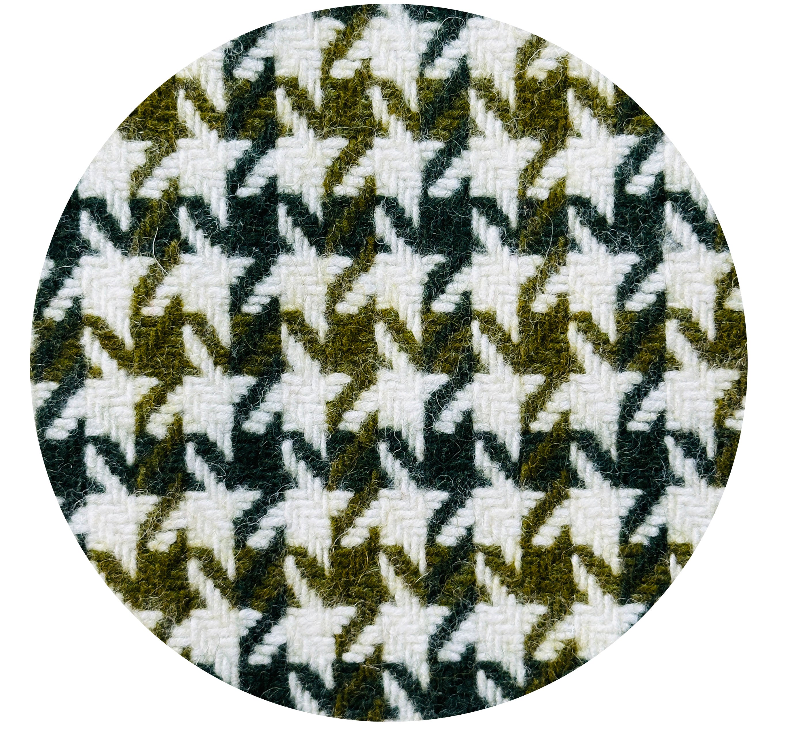 310cms Large Lot of Vintage Green Houndstooth Wool