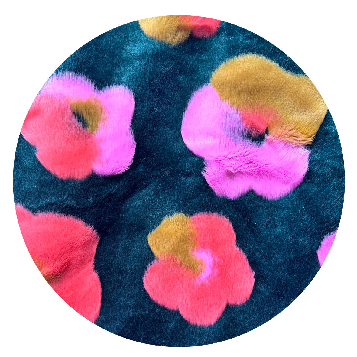 160cms FAUX Fur Fabric Bright & Loud MODERN