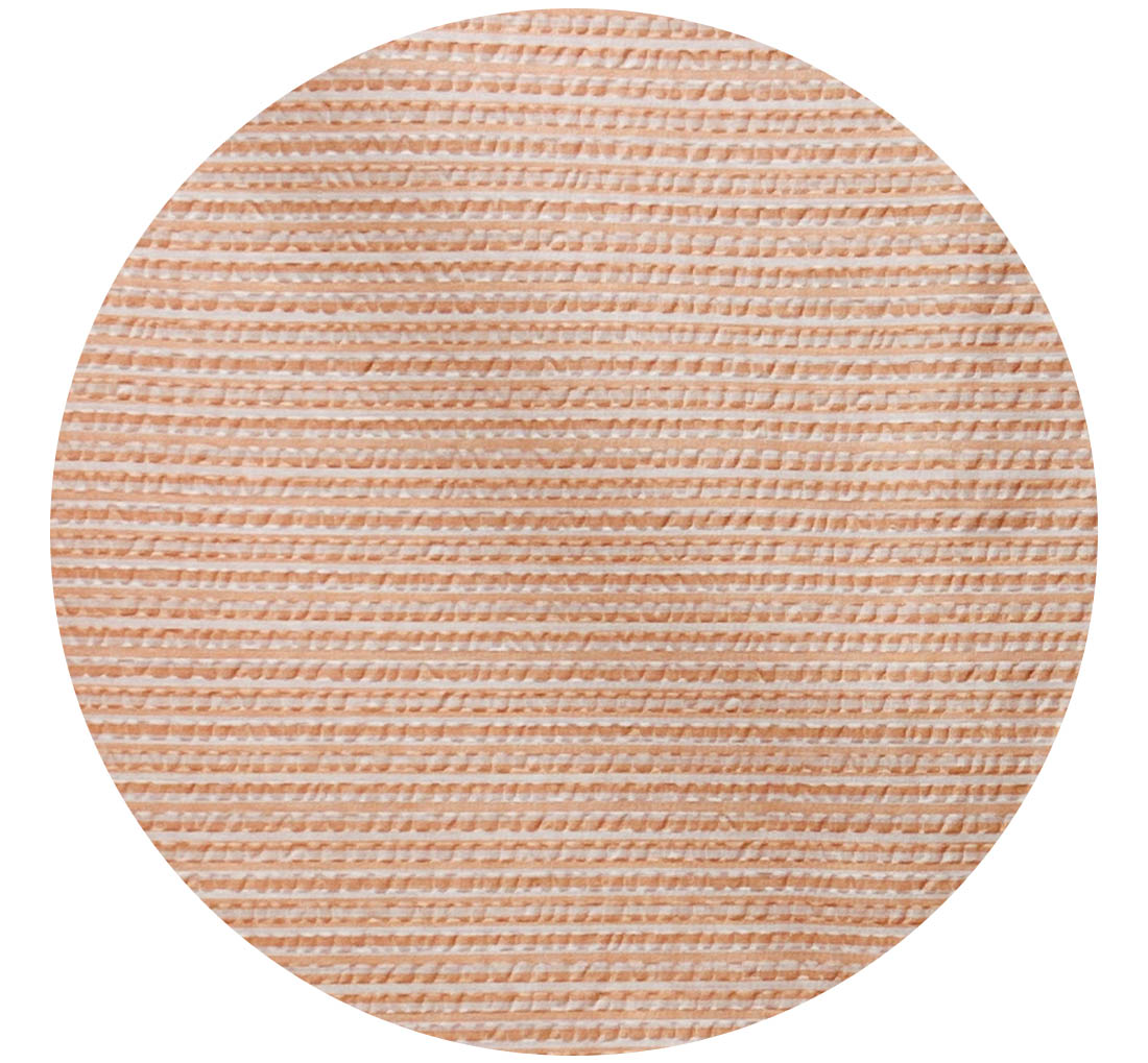 260cms Apricot & White Stripes Fabric Waffle