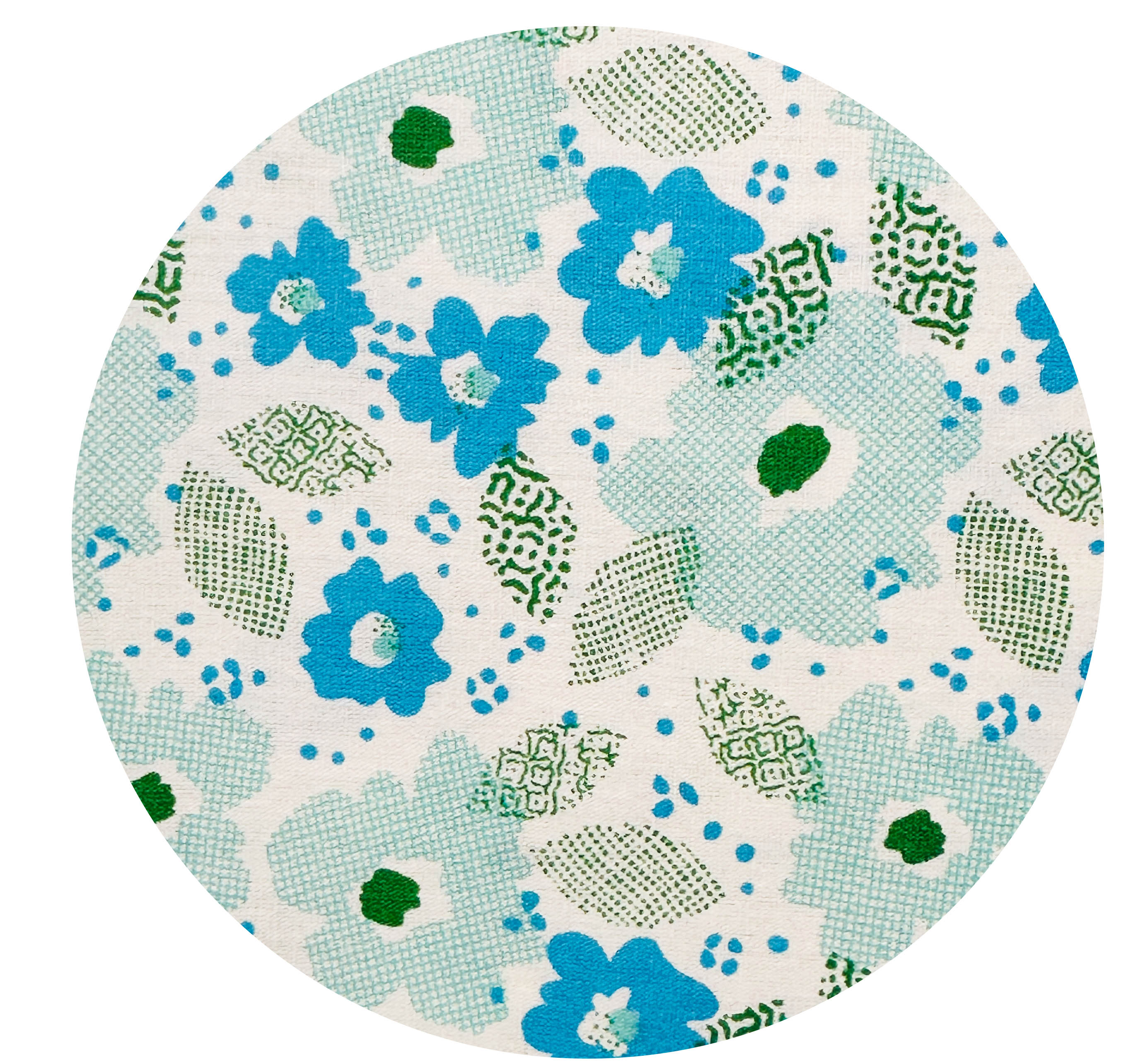 350cms Modern Blue Floral Print