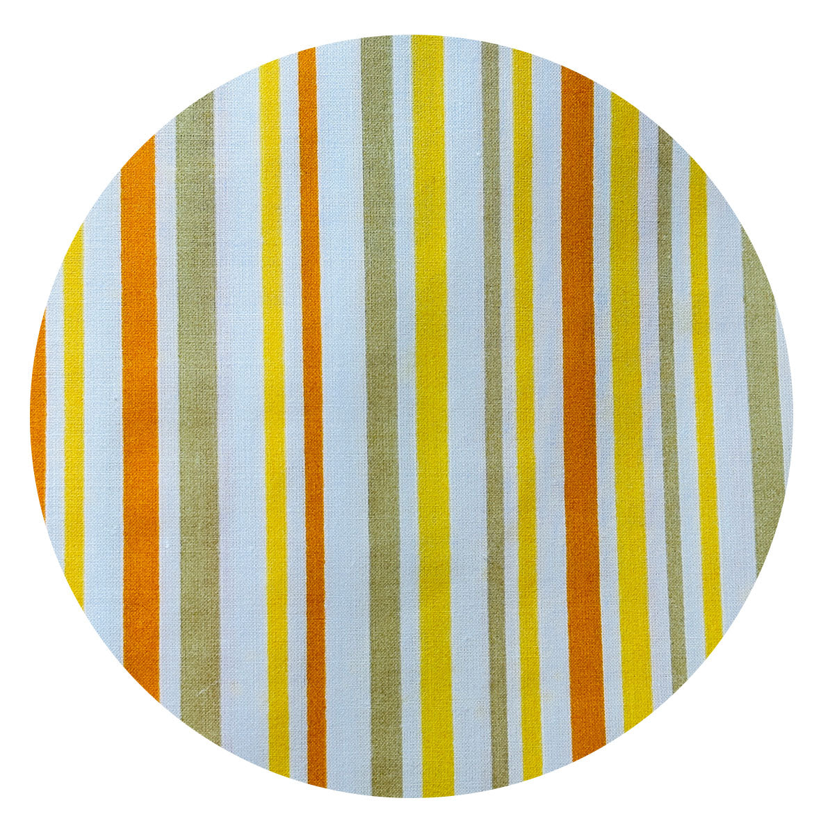 245cms UNUSED Crisp Cotton Orange Striped Sheet