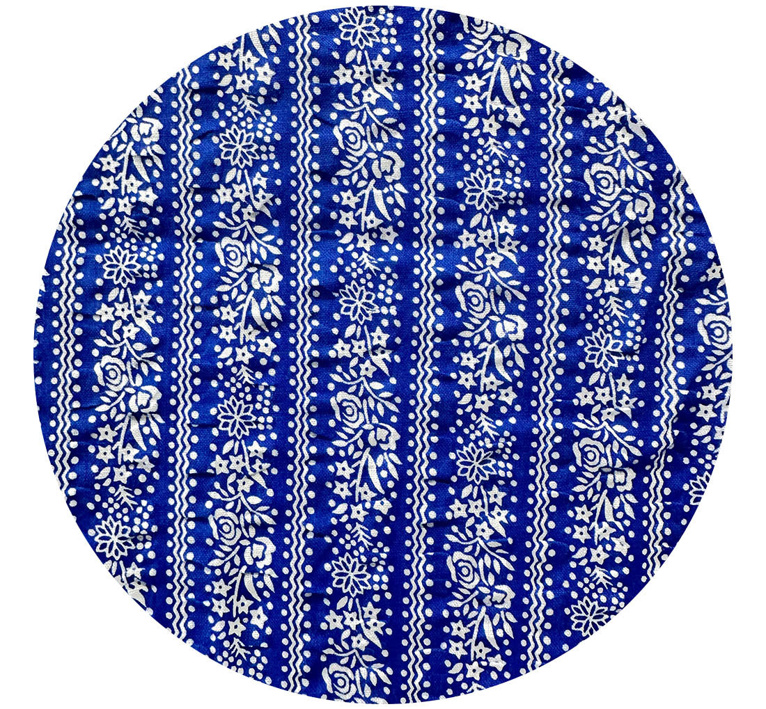 240cms VINTAGE Floral Fabric PRETTY BLUES