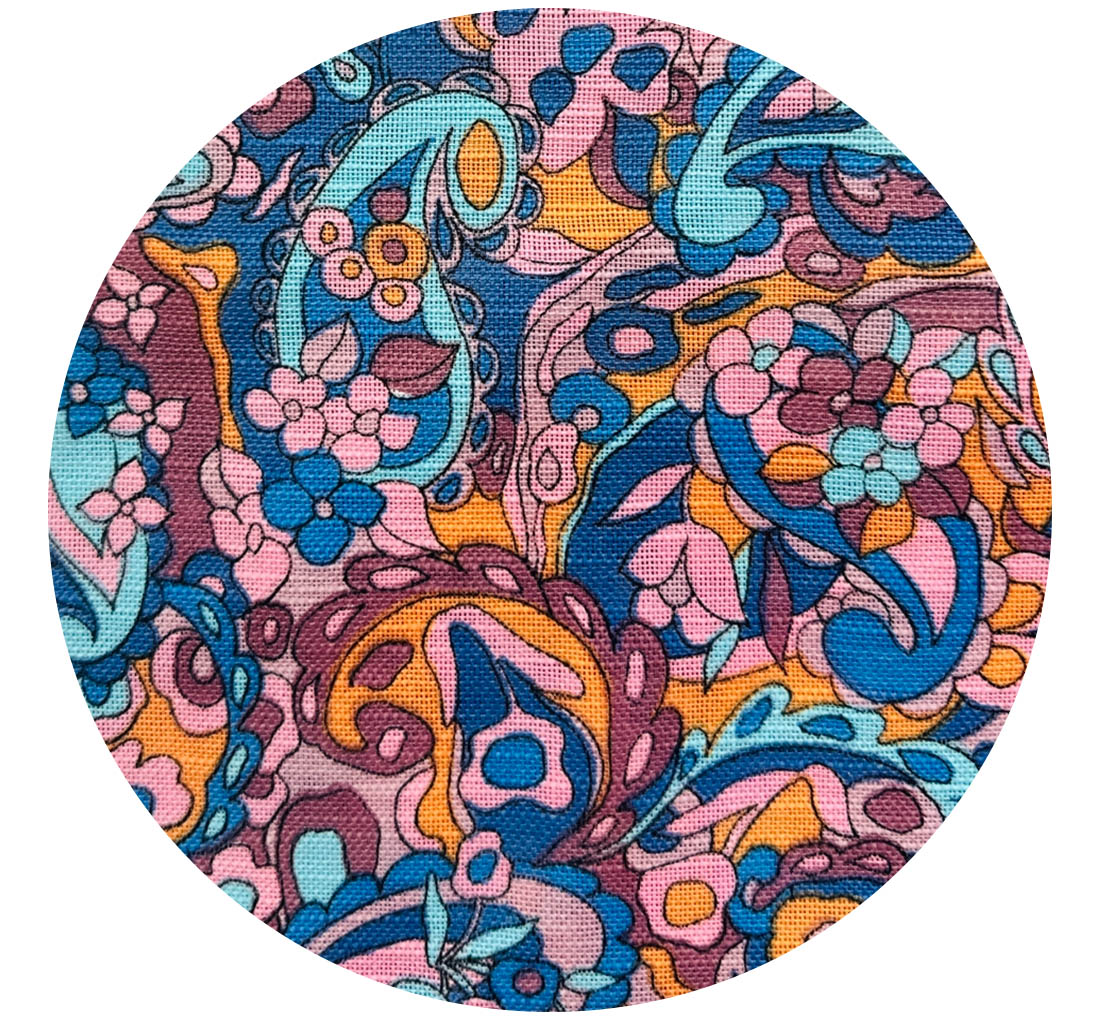 260cms Amazing Retro VINTAGE Cotton Fabric Stunning