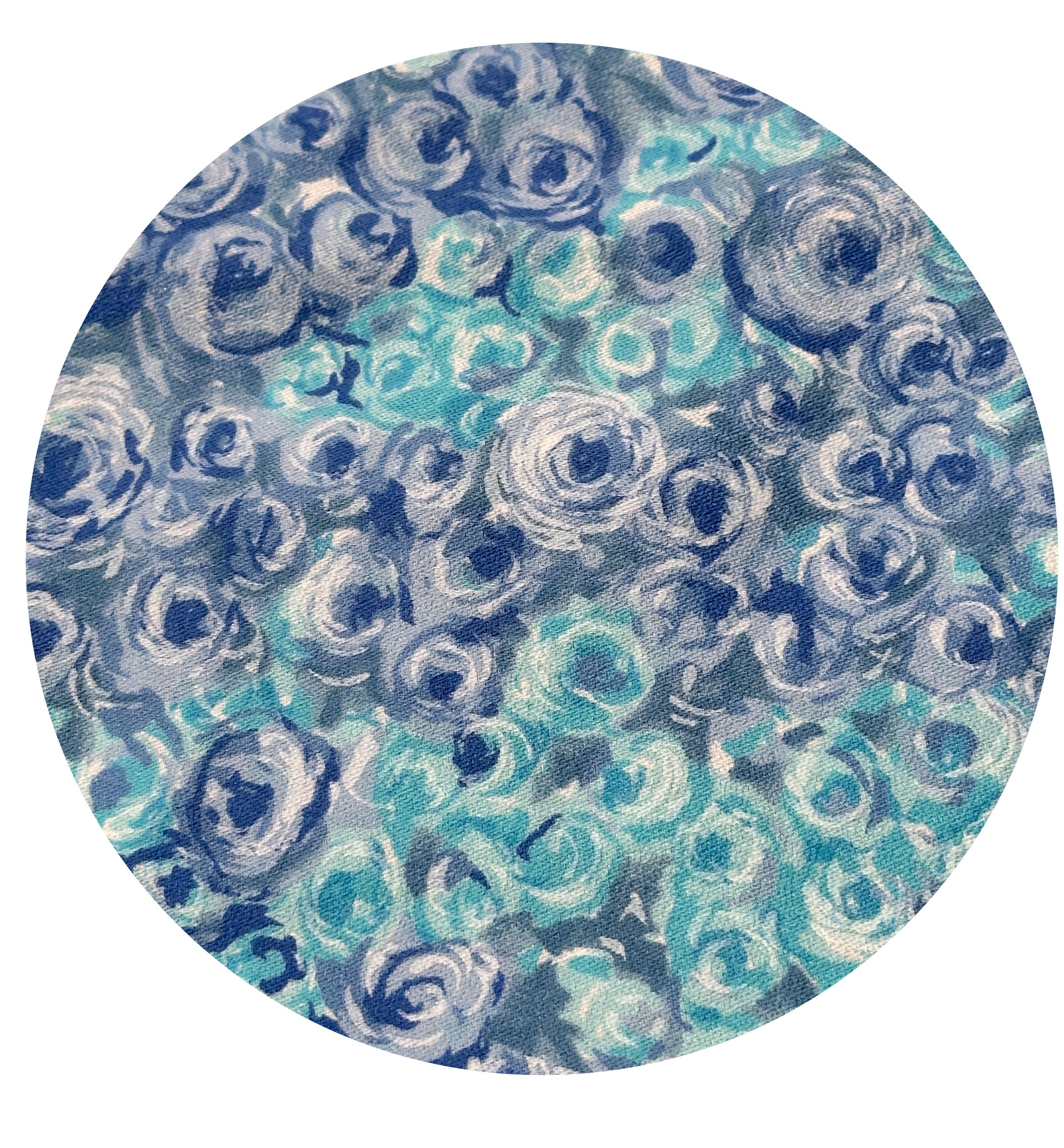 160cms Cute Blue Floral Vintage Fabric