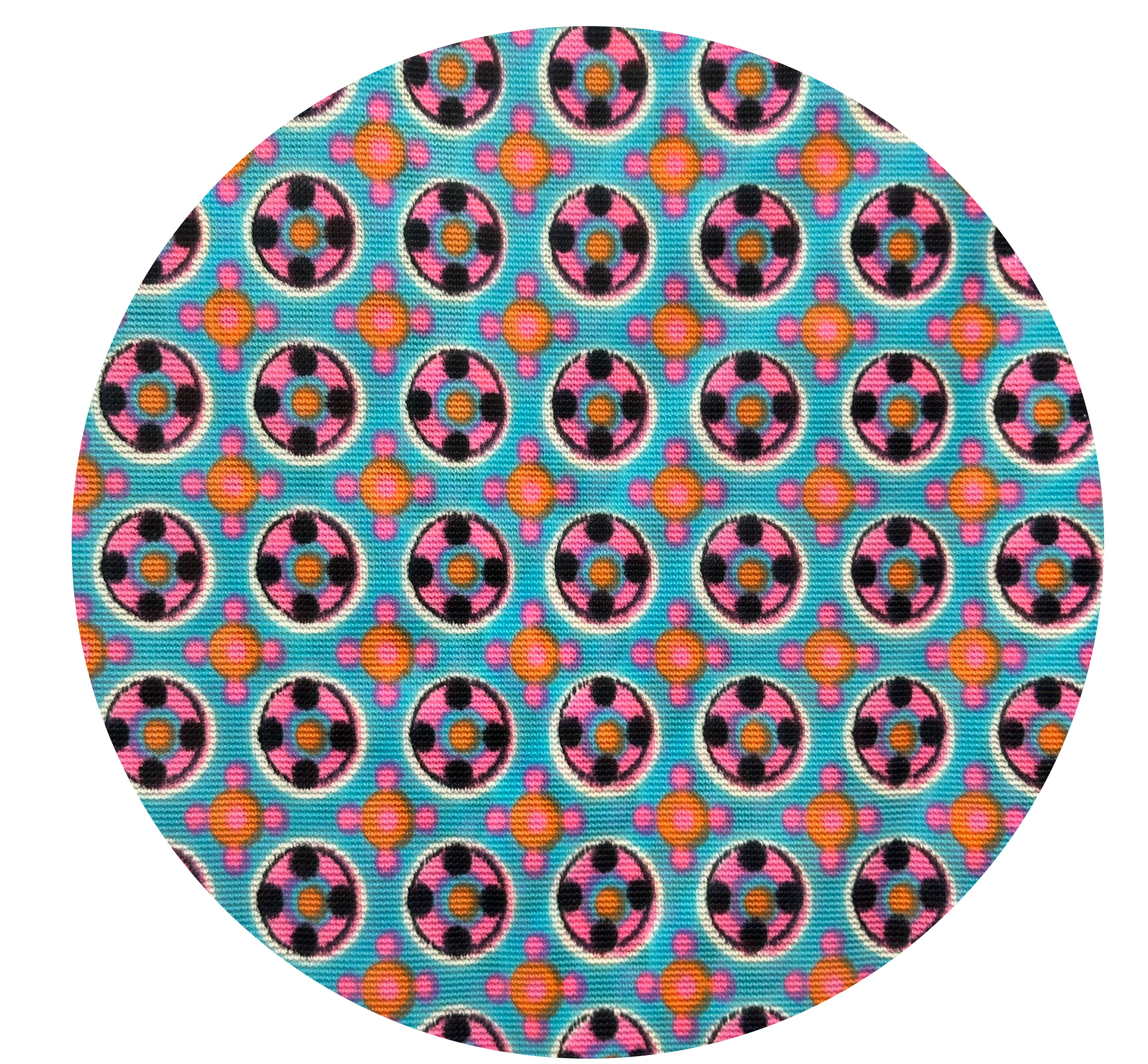 180cms Cute Pink & Blue Bright Fabric Vintage
