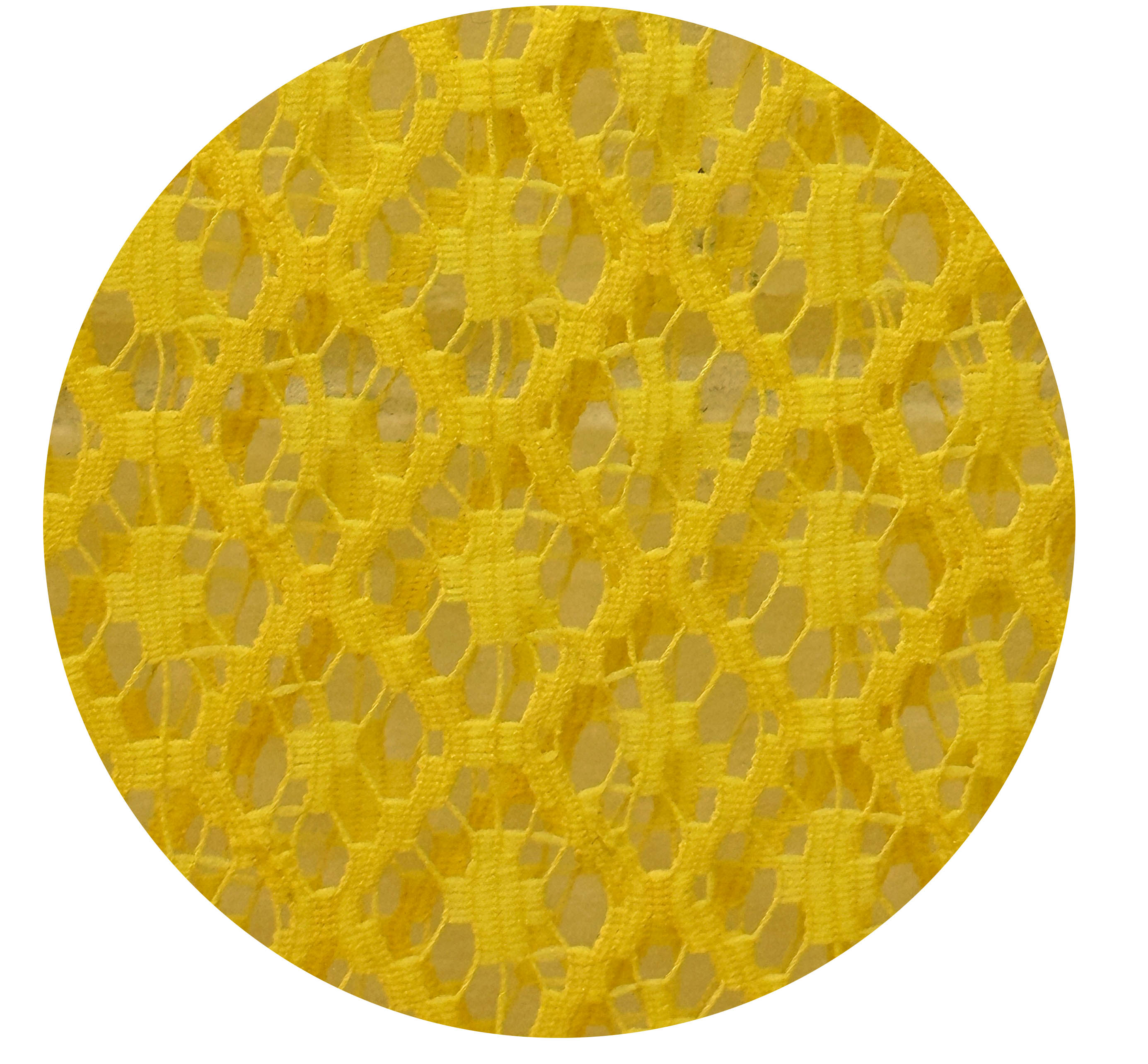 210cms RETRO Curtain Panel YELLOW Vintage # 2