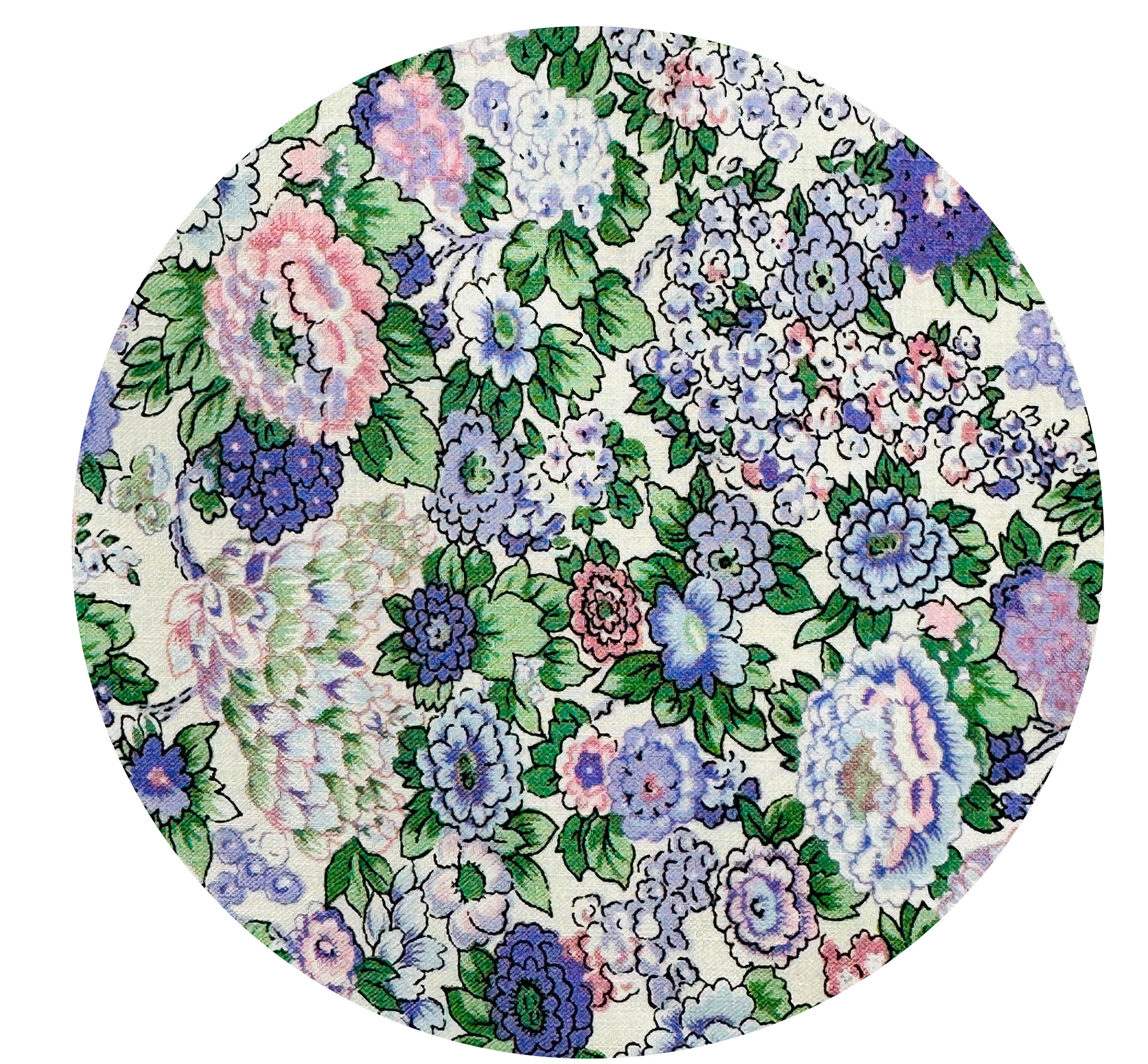 575cms Sweet Purple Floral Cotton Fabric Modern (