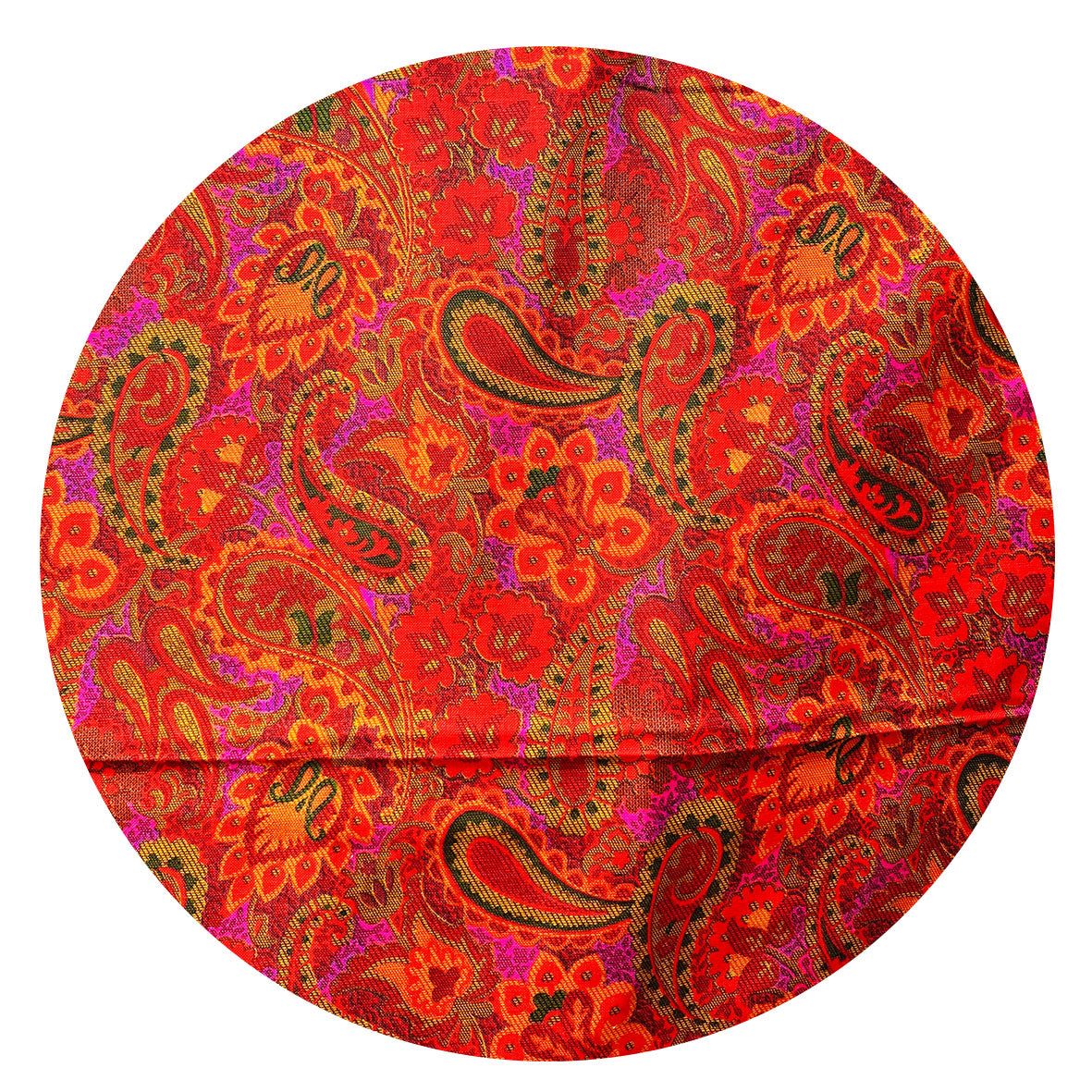 300cms Beautiful Bright Reds PAISLEY Vintage Fabric