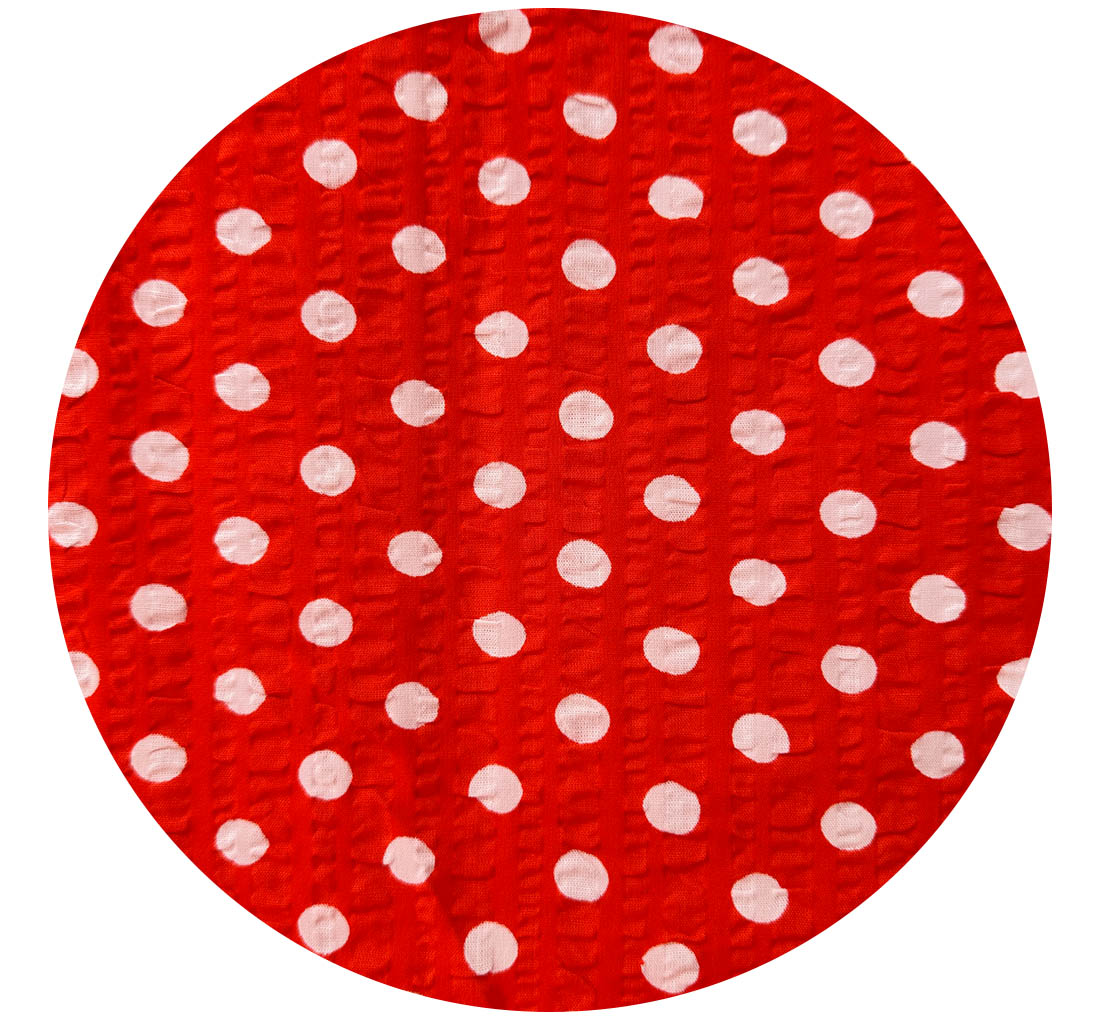 160cms Red & White Polka Dot Fabric