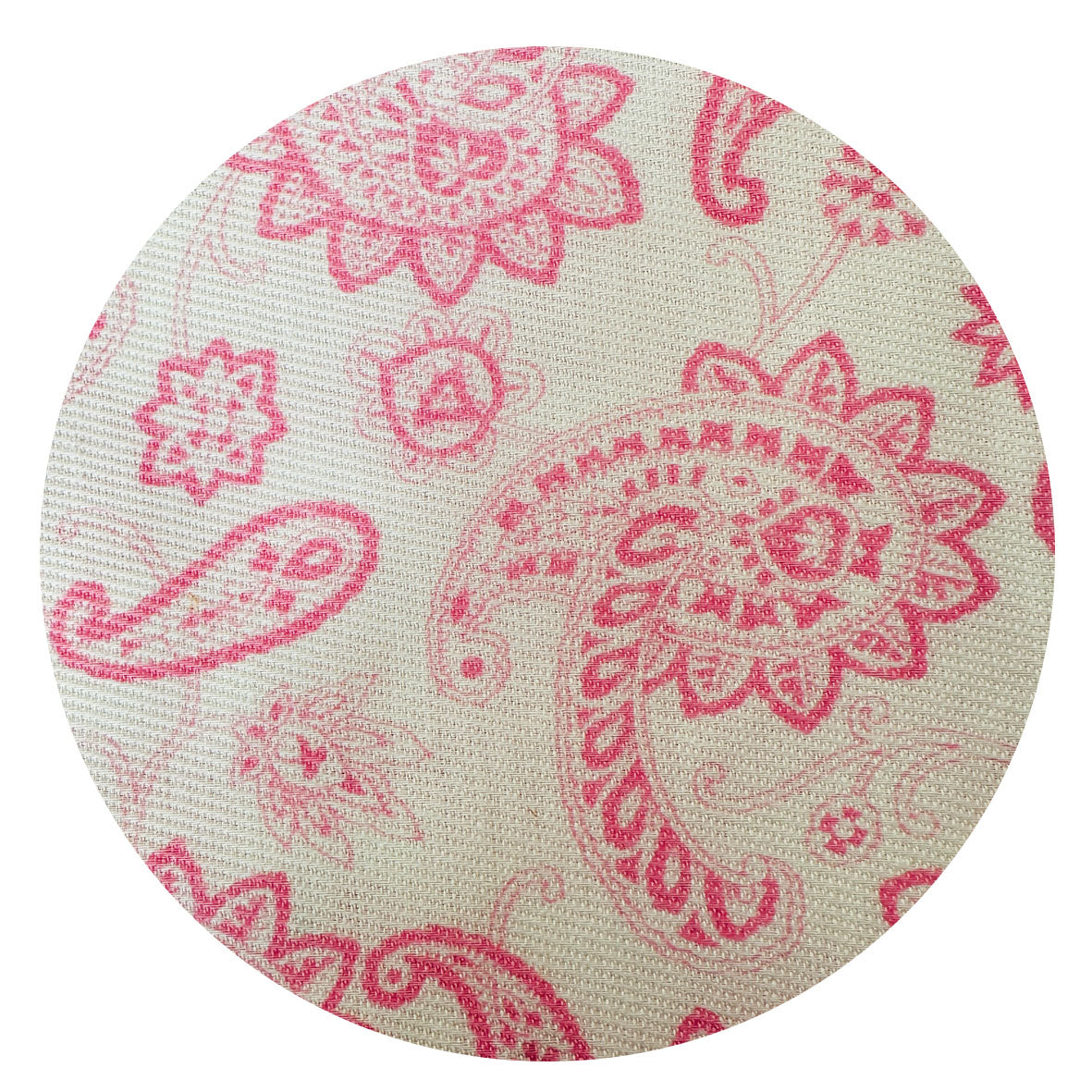 220cms Cute Pink & White Paisley FABRIC Vintage