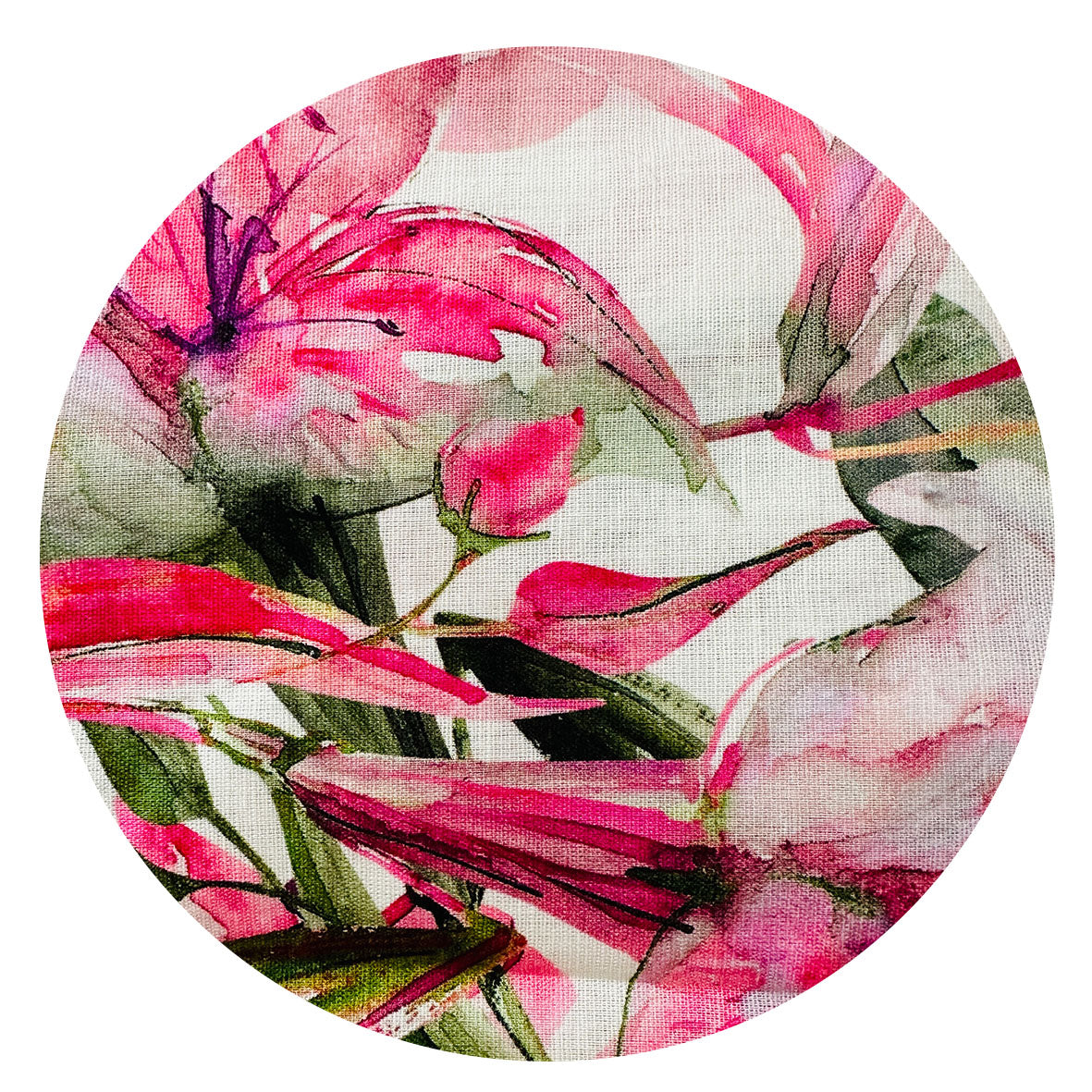 210cms Medium Weight Cotton Linen Floral Blend Modern