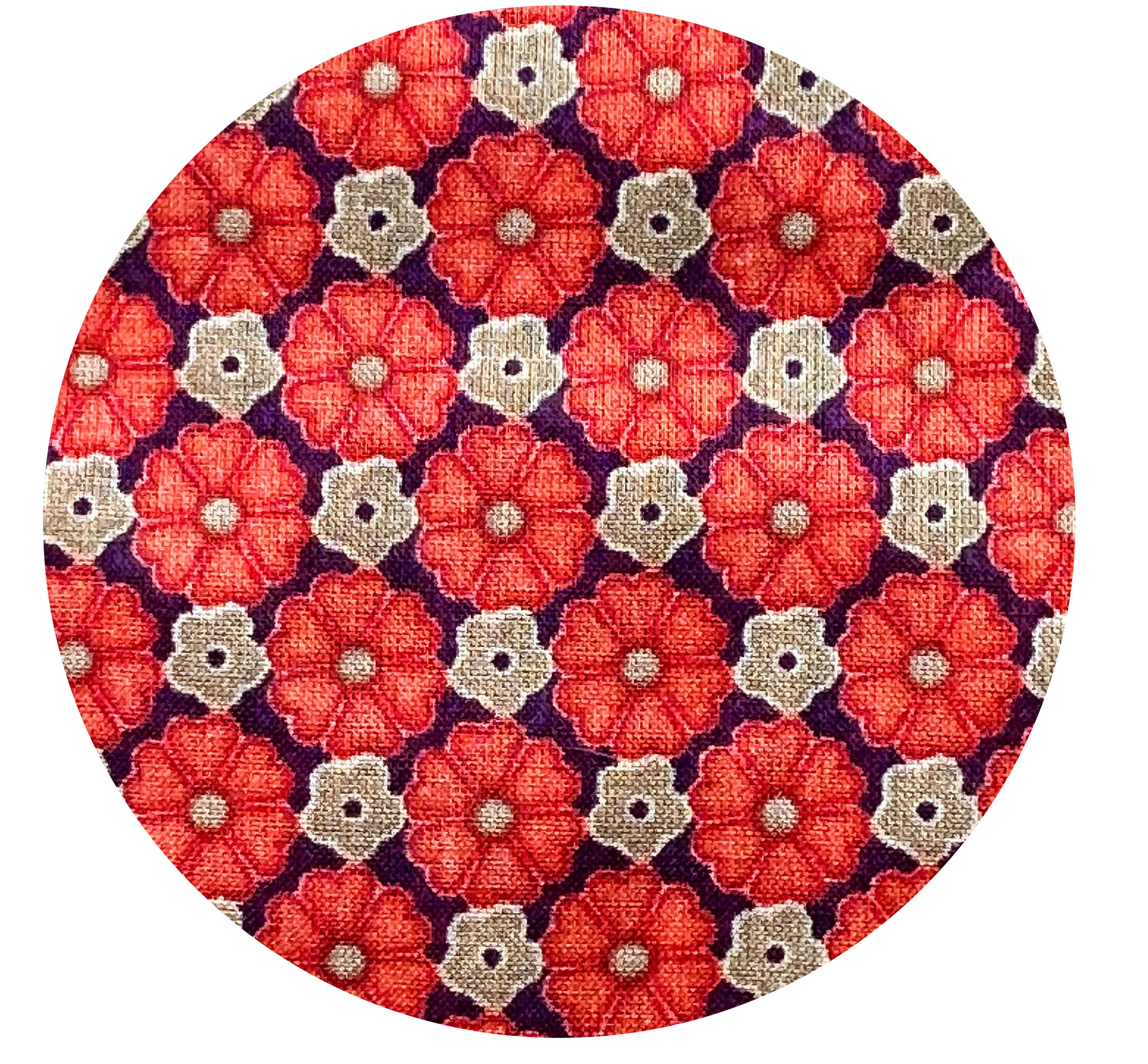 210cms MODERN Cute Red Floral Fabric Miniature Flowers
