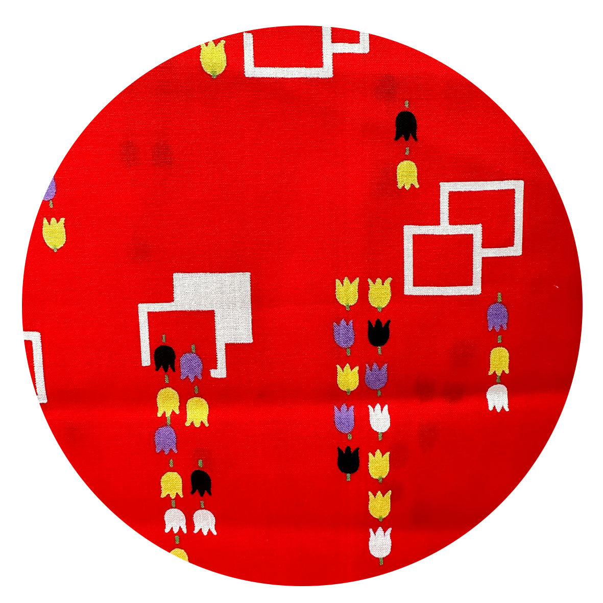 250cms Beautiful VINTAGE Cotton Red Fabric