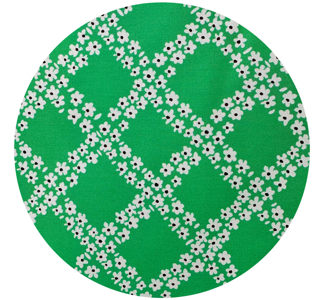 QUILTING All Cotton Pretty Green Floral Fabric Feed Sack