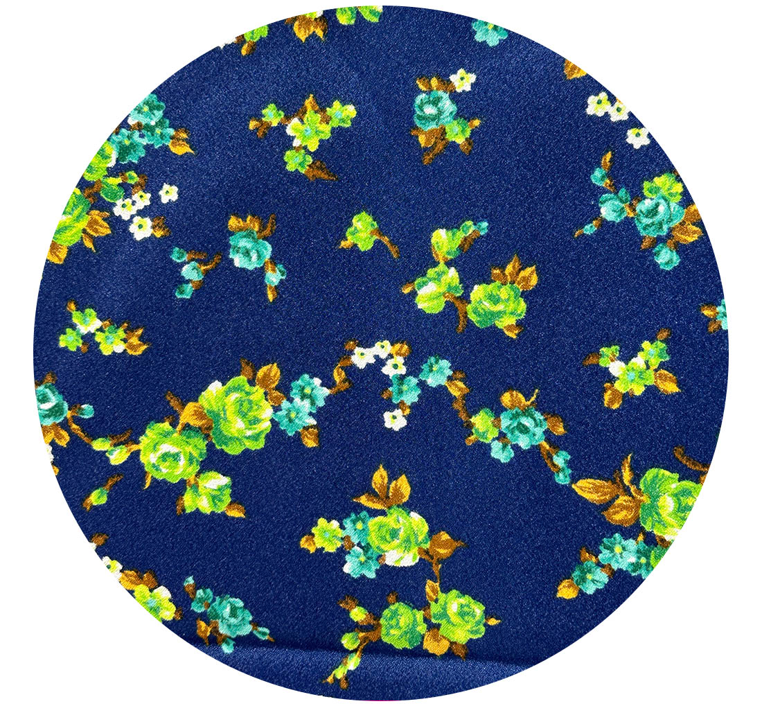 225cms Selwyns Vintage Blue Floral Fabric