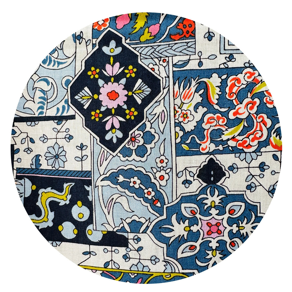 300cms Adorable Blues Floral MODERN Fabric