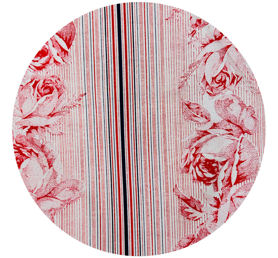 200cms Vintage Cotton Roses & Stripes