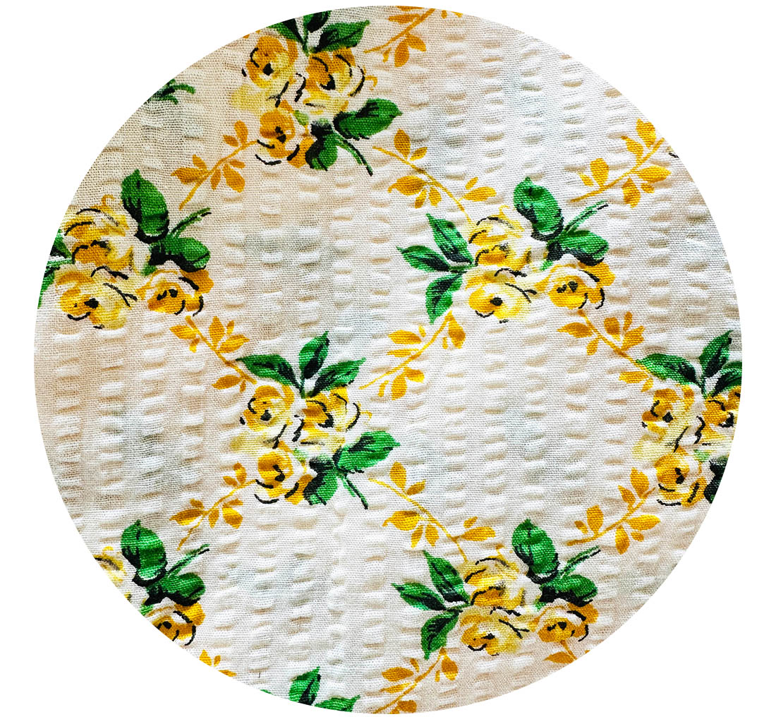 200cms Adorable Vintage Floral Cotton Fabric