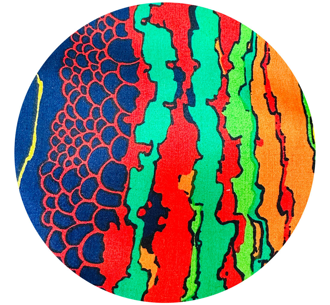 610cms HUGE Lot Bright Funky Fabric SILK