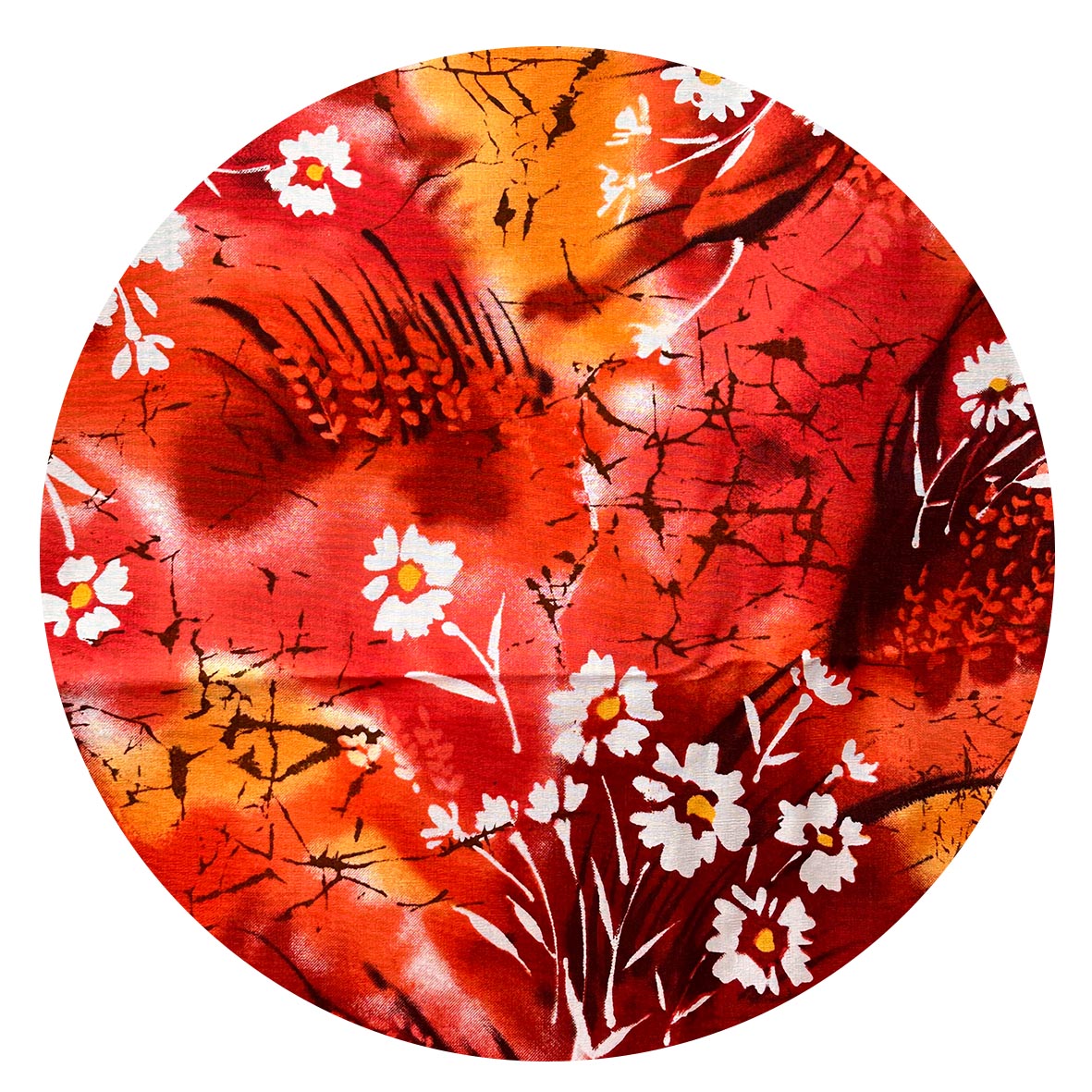 300cms Cool Reds Floral Fabric