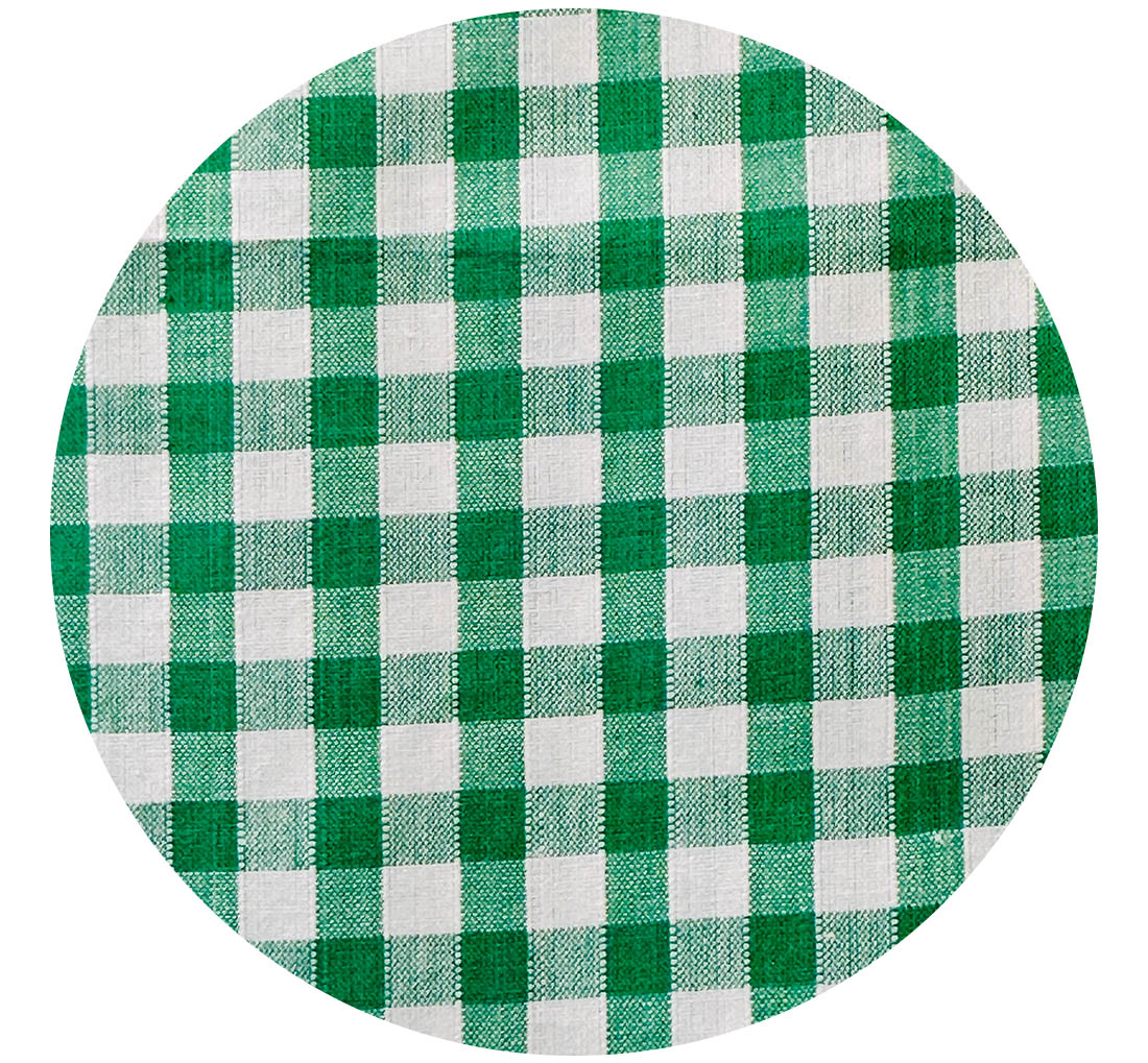 300cms Wonderful VINTAGE Green Cotton Gingham High Quality