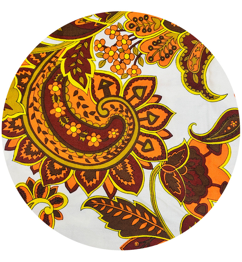 Retro Vintage Cotton Fabric Remnant