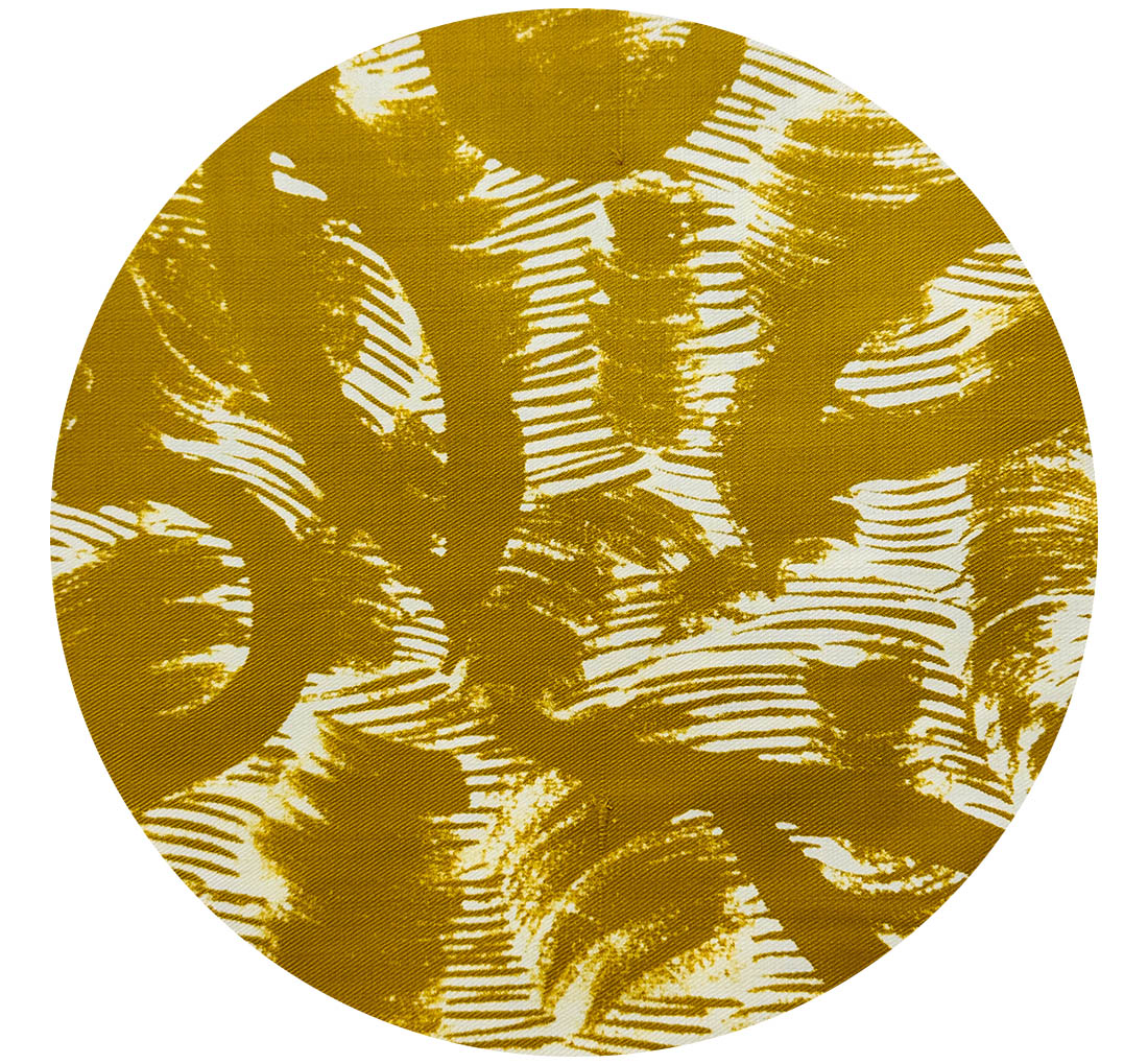 400cms Vintage Polished Cotton Mustard