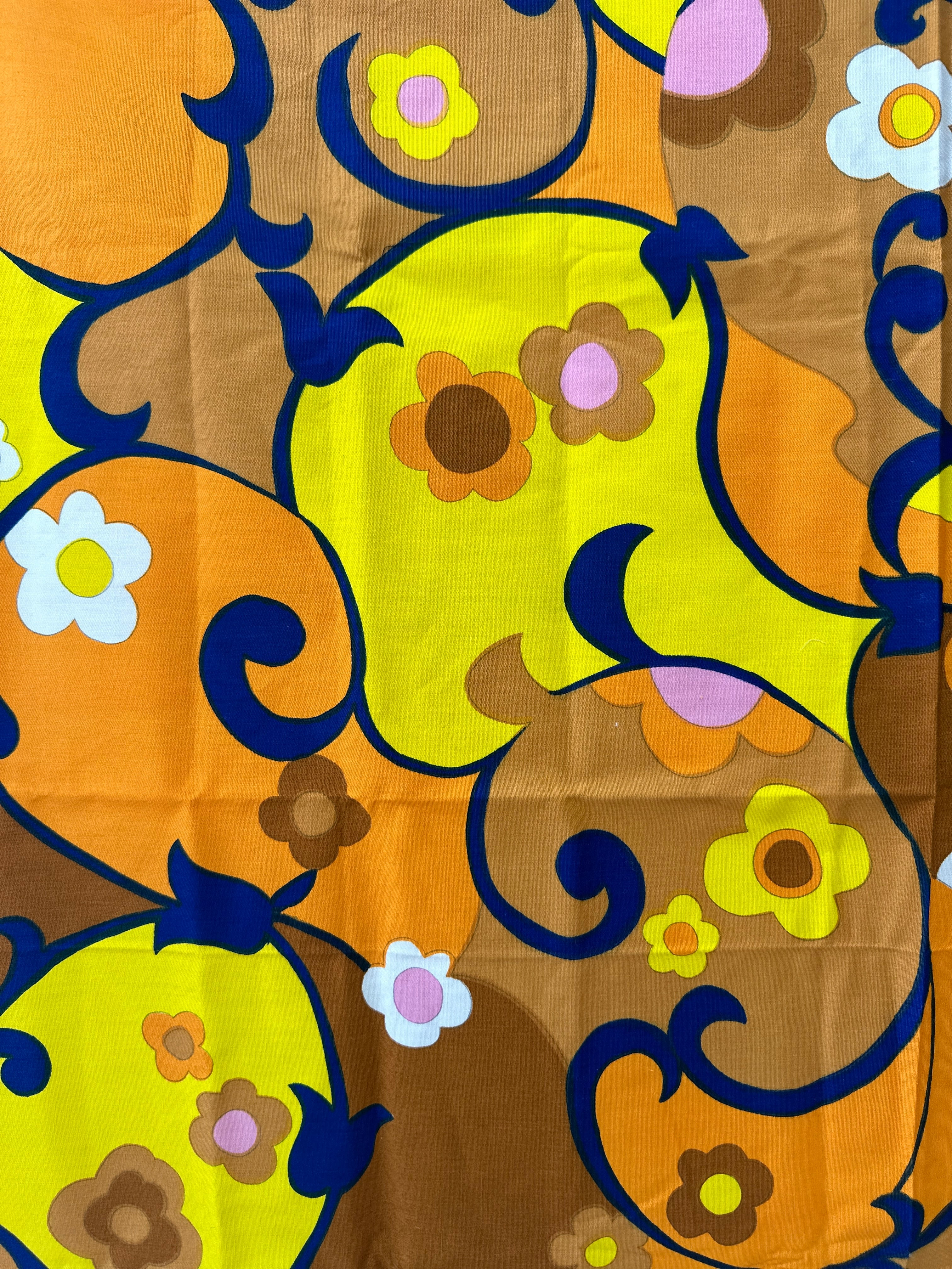 80cms MODERN Fabric Panel Retro Vibe Remnant