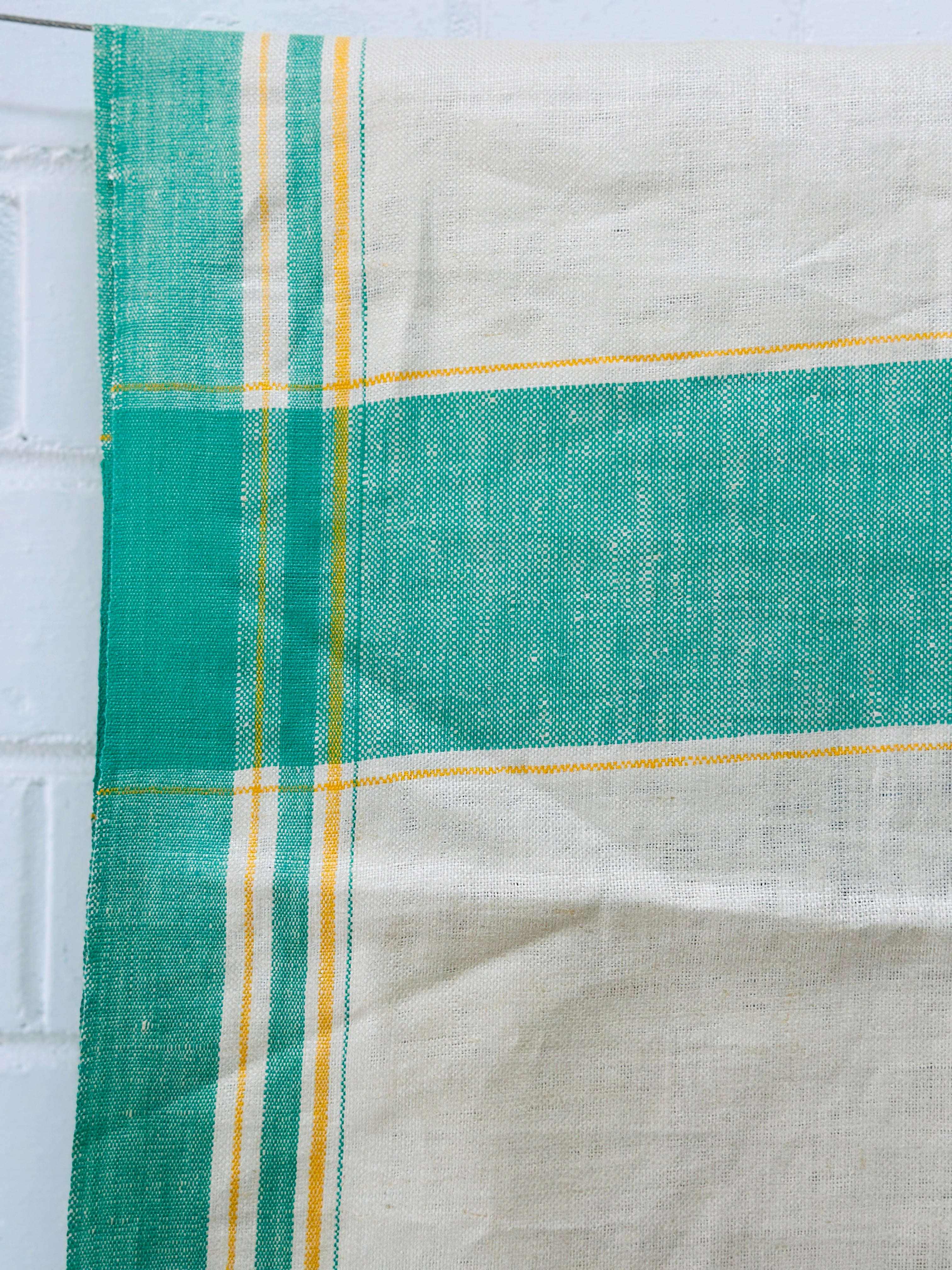 380cms Large Panel Vintage LINEN Fabric Tea Towels