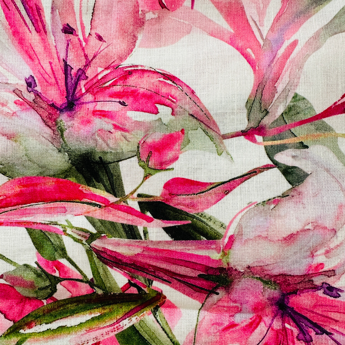 210cms Medium Weight Cotton Linen Floral Blend Modern
