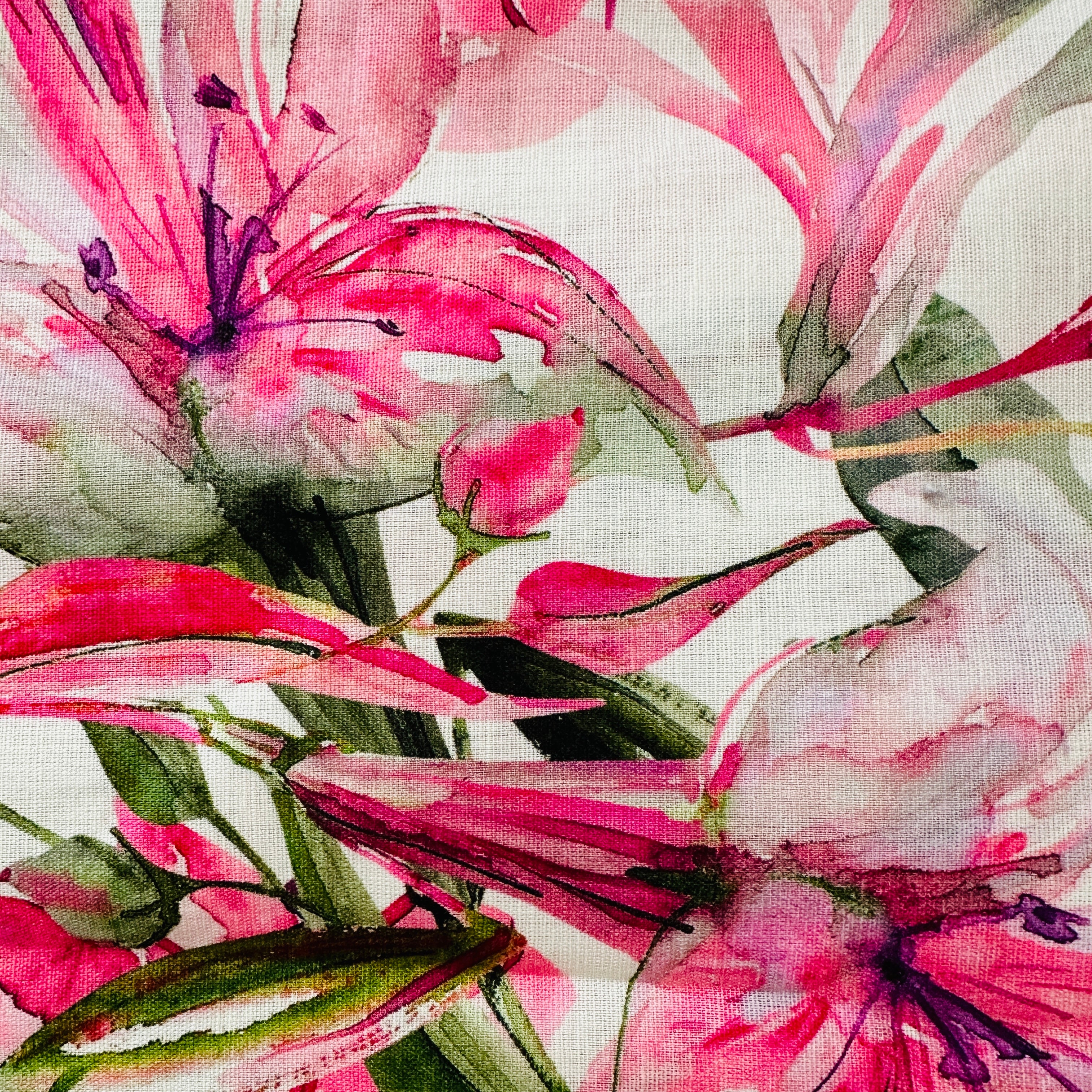 210cms Medium Weight Cotton Linen Floral Blend Modern