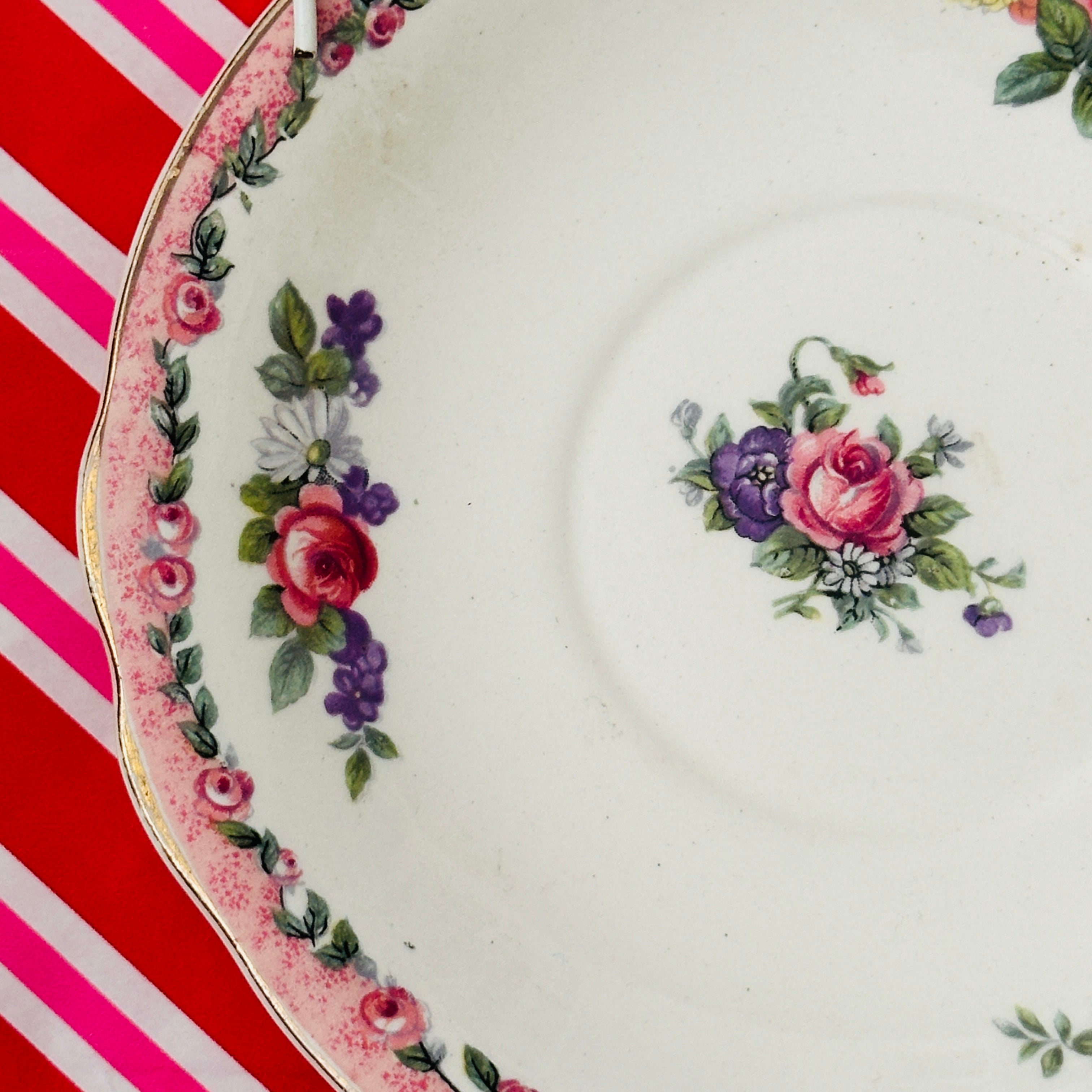 Staffordshire WALL Plate Display Vintage Floral