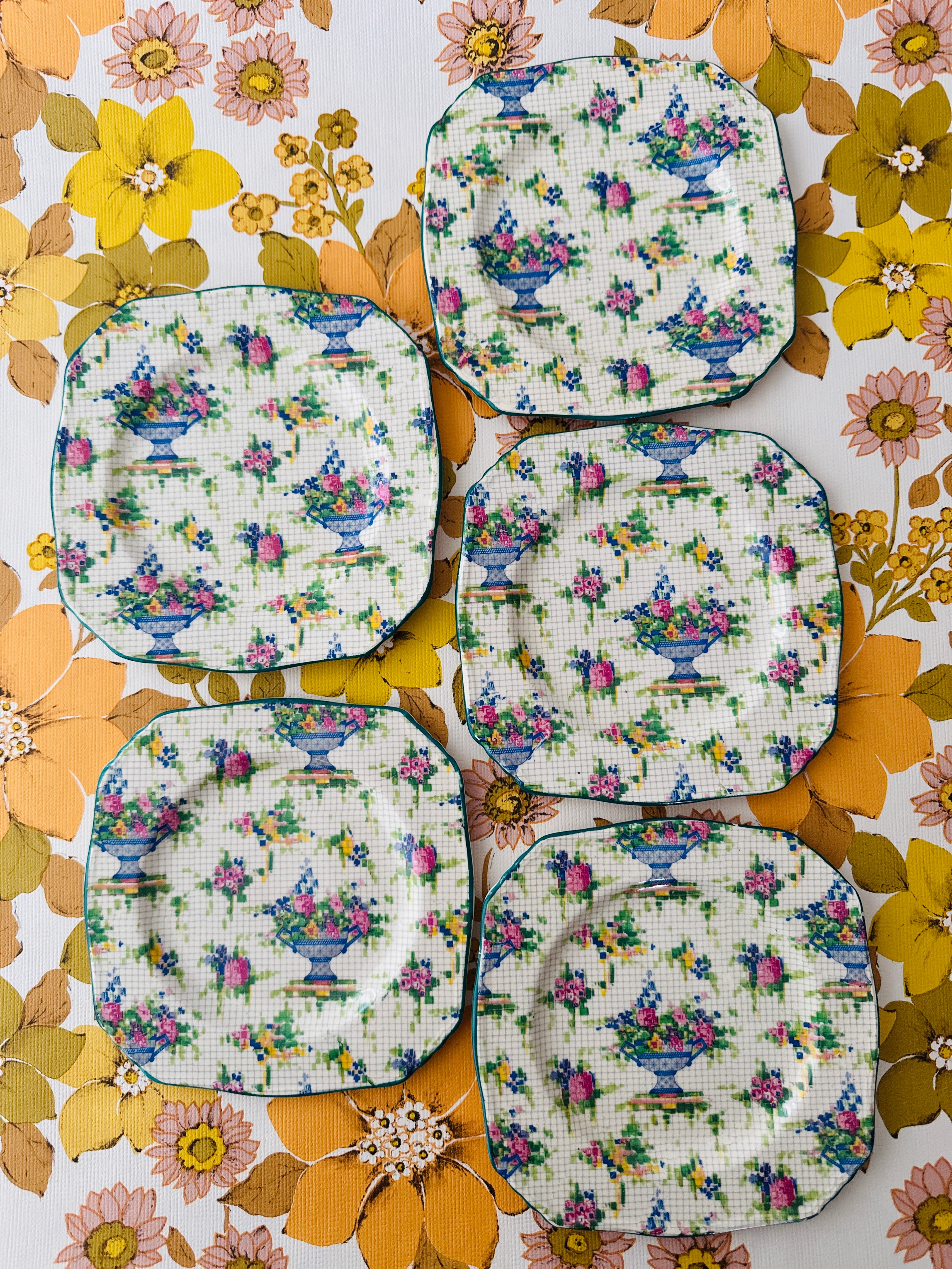 Royal WINTON Pelham Plates FIVE Vintage