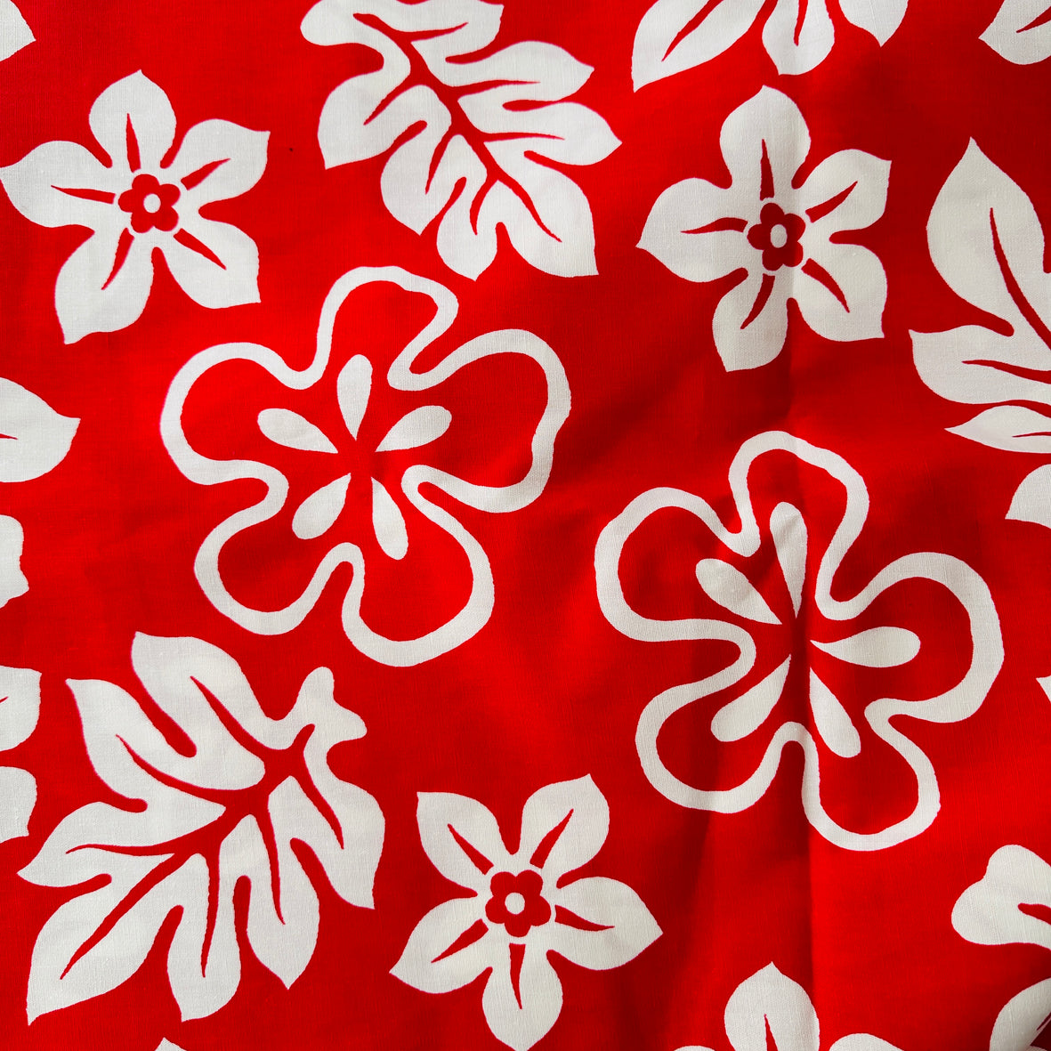 225cms BOLD Red Floral Cotton FABRIC