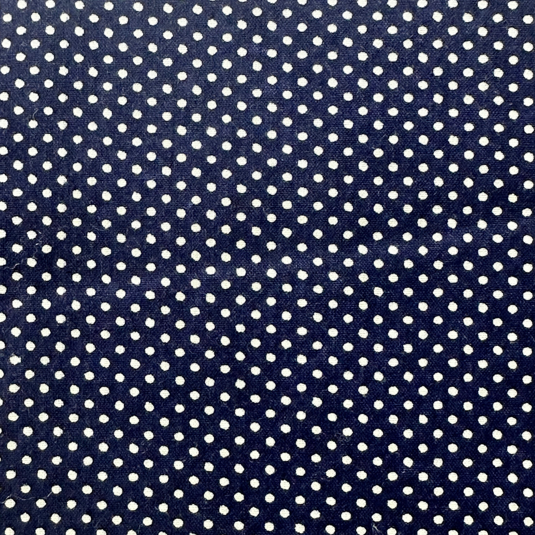 310cms Navy Blue Polka Dot Fabric